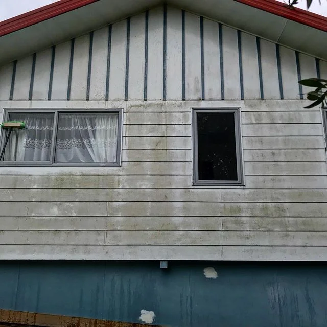 Before and after shots from a satisfying SWISH house wash, what a result!

#housewash #buildingwash #propertyservices
