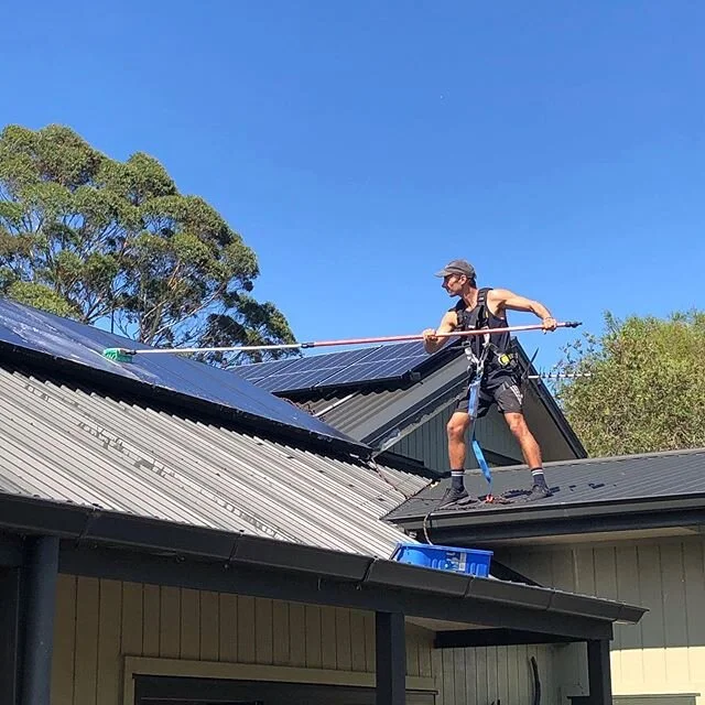 Solar panel cleaning -  make sure you are getting the most out of your solar panels but keeping them clean and working at their optimum 🌞