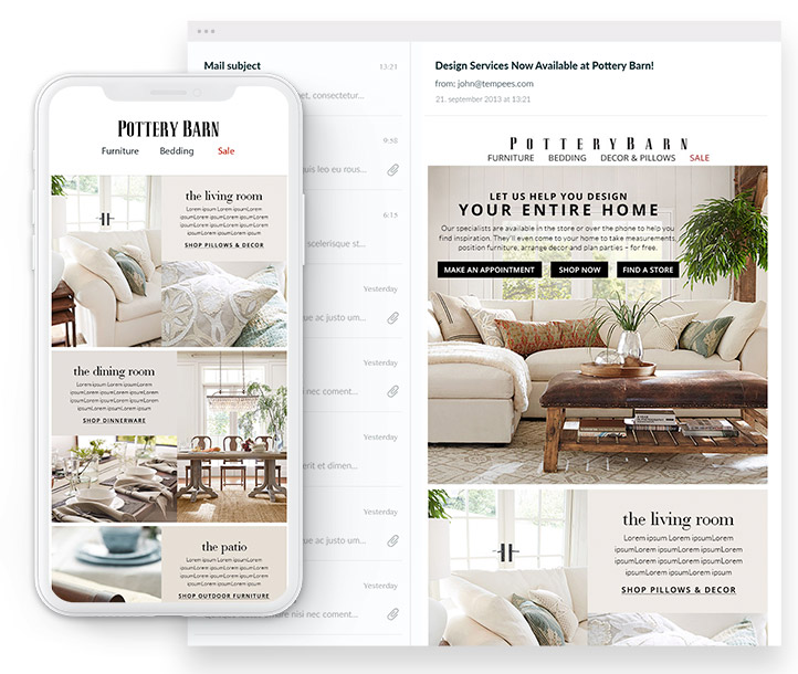 Pottery Barn Email Design Hannah Sl