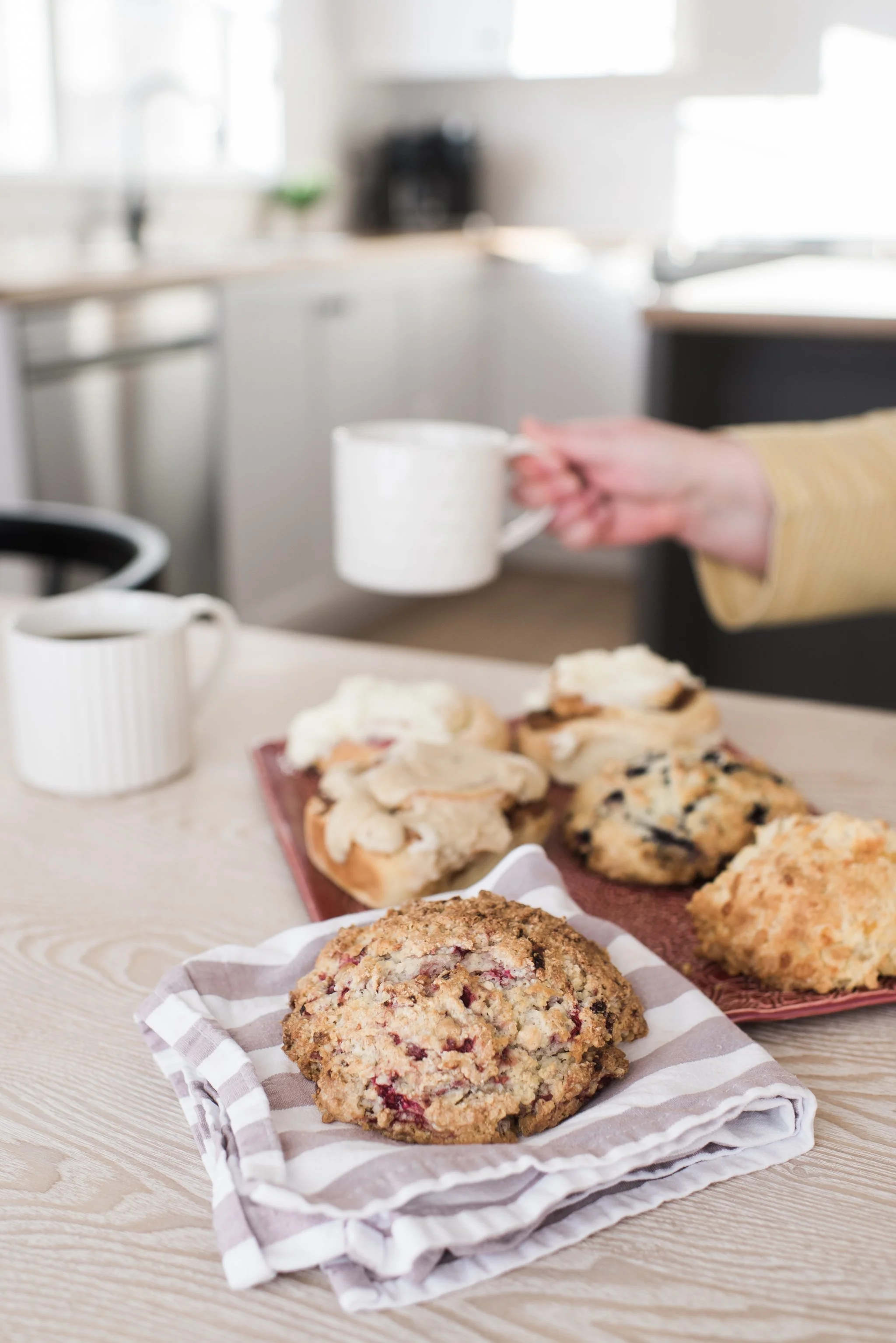 Coffee in hand with pastries