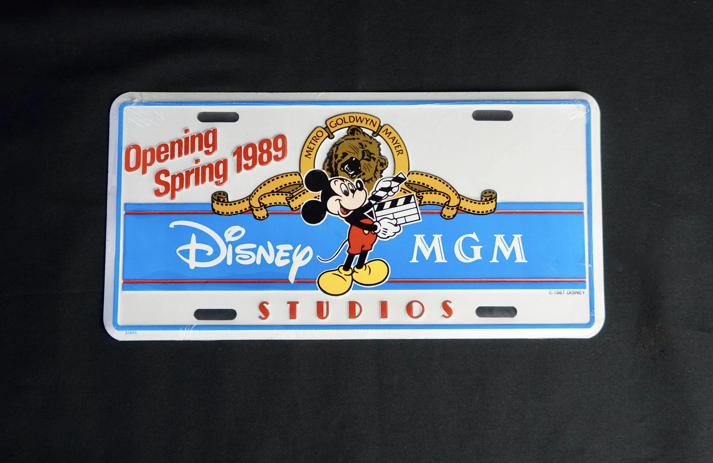 New Old Stock 1987 Disney MGM Opening "Spring 1989" Metal License Plate