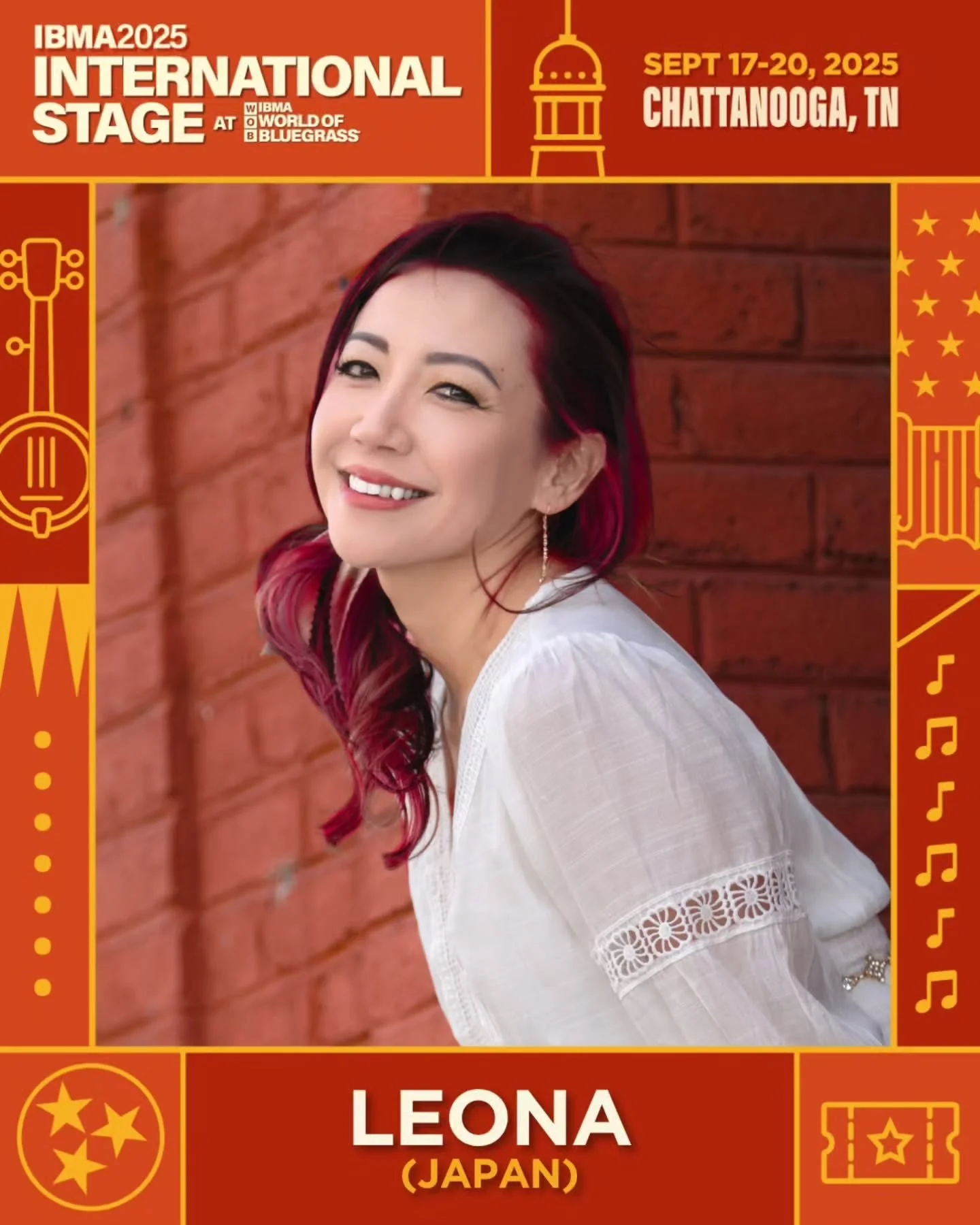 🇯🇵From Tokyo, JAPAN to Chattanooga, Tennessee!🌏

I'm proud to represent &quot;JAPAN&quot; on the International Stage&nbsp;at 2025 IBMA World of Bluegrass&nbsp;@intlbluegrass alongside artists from all over the globe!!!&hearts;️

My showcase is Wed
