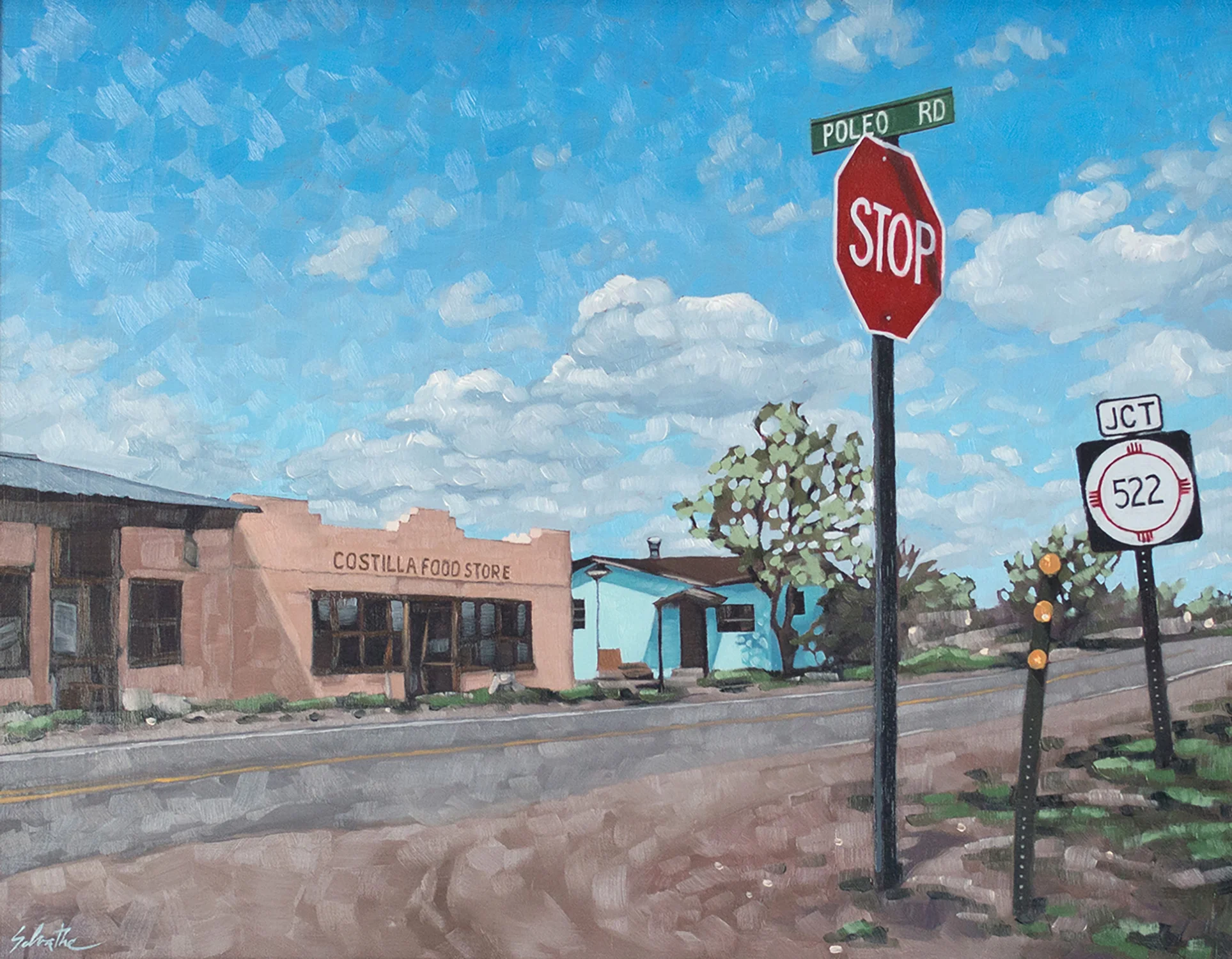 "Downtown", Oils on Hardboard, 11" x 14".