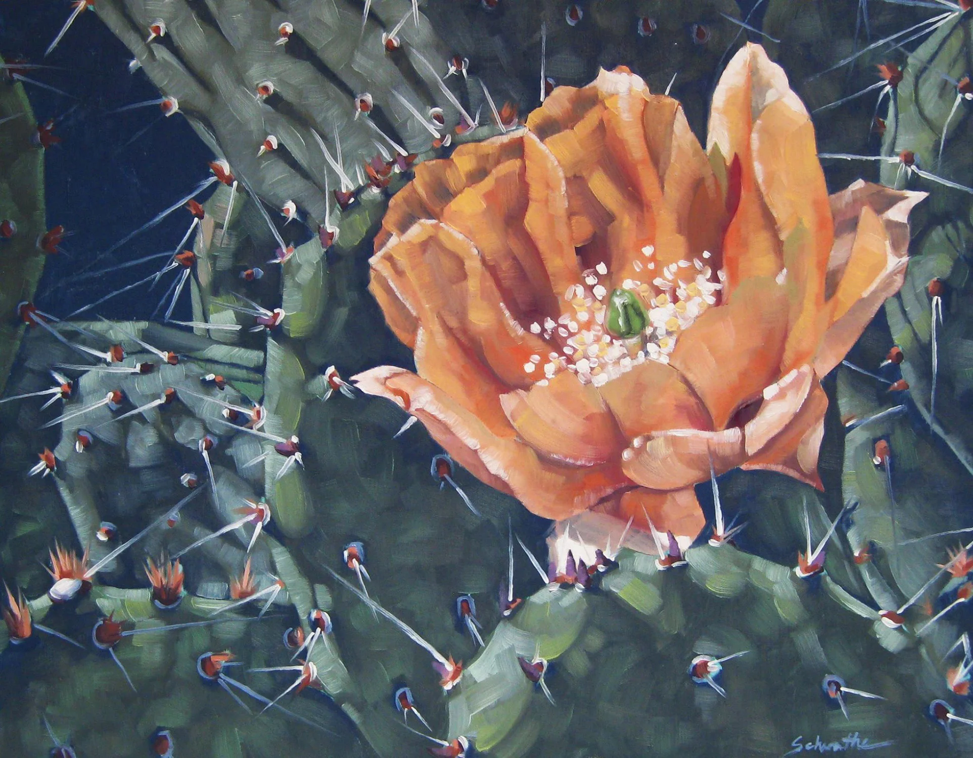 "Spring in the Desert", Oils on Cradled Birch Wood Panel, 11" x 14" SOLD.