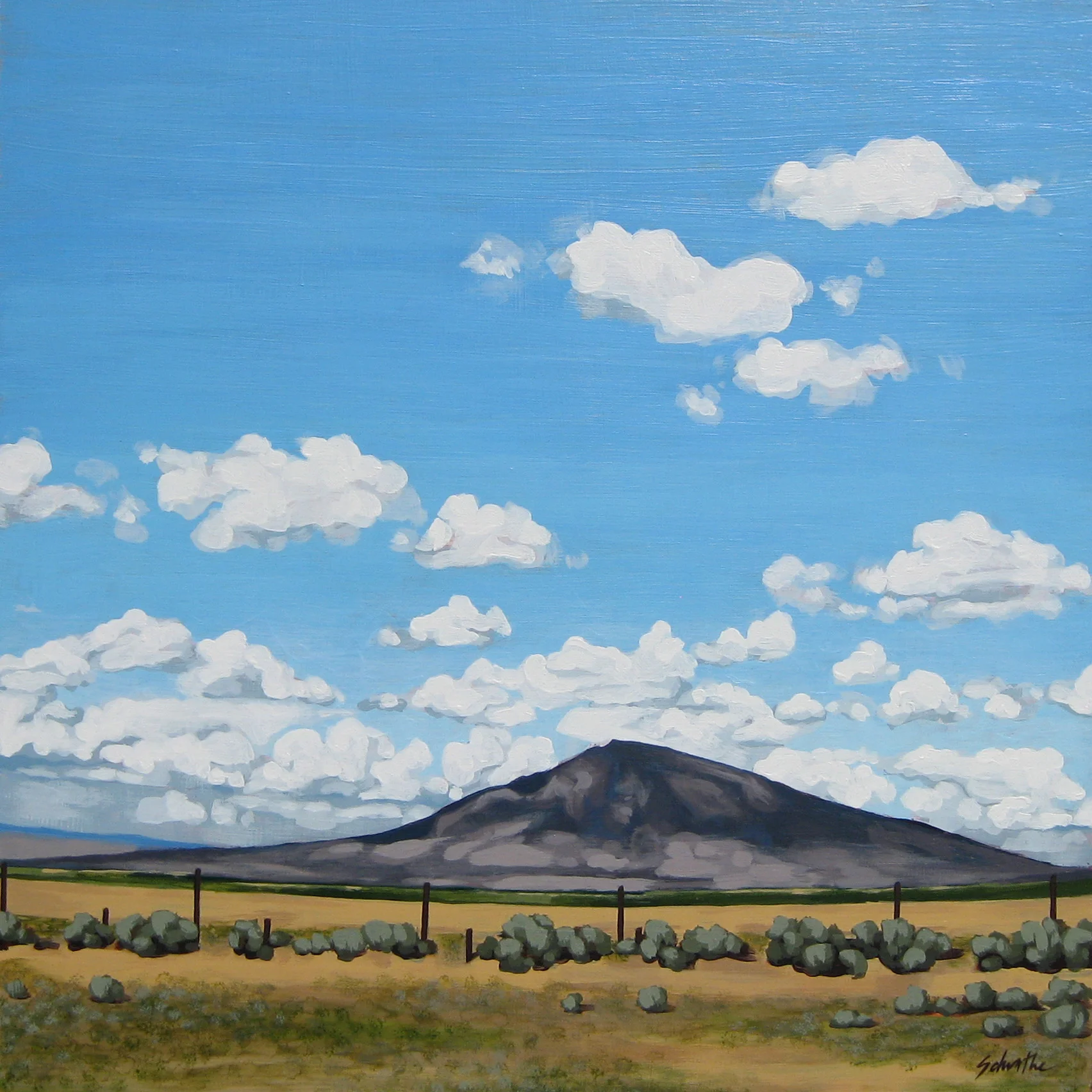 "Ute Mountain", Acrylic on Hardboard, 18" x 18" SOLD