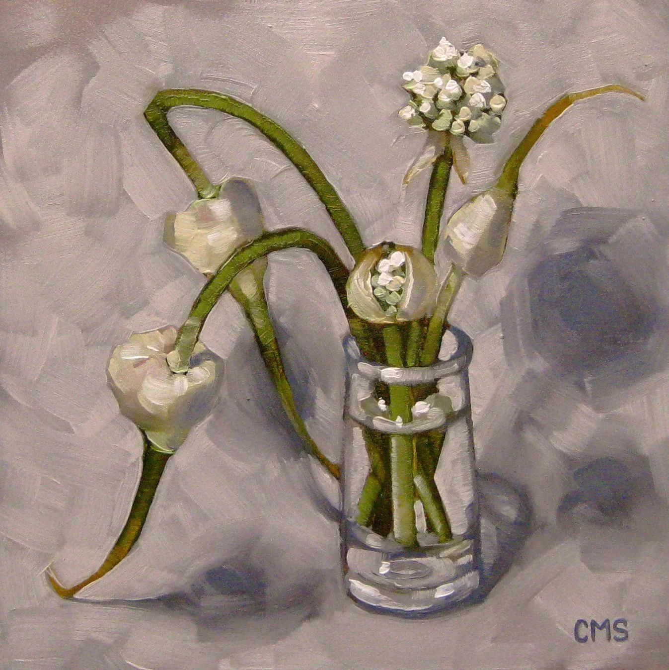 "Escaped Scapes", Oils on Gessobord, 6" x 6" SOLD