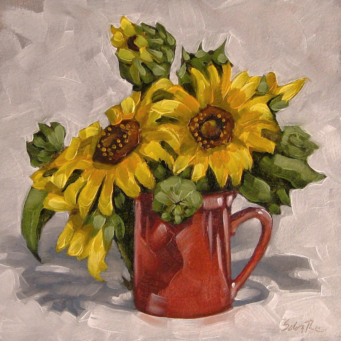"Black Eyes", Oils on Gessobord, 6" x 6" SOLD