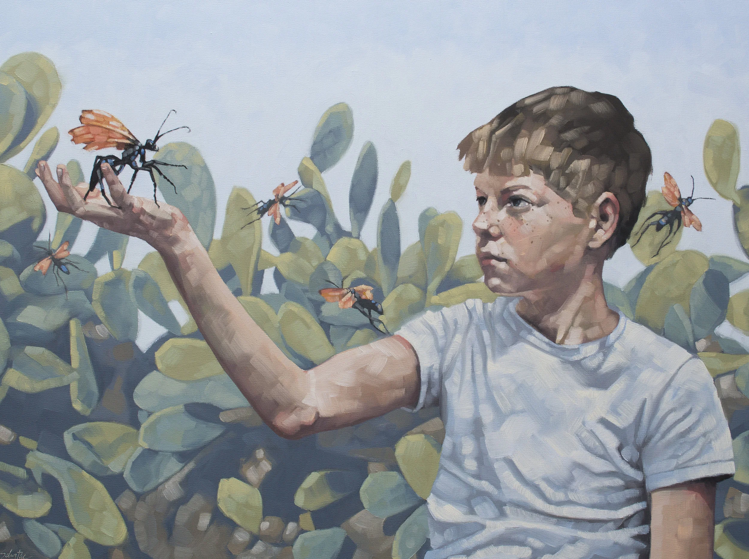"Mutual Innocence", Oils on Cradled Panel, 18" x 24".