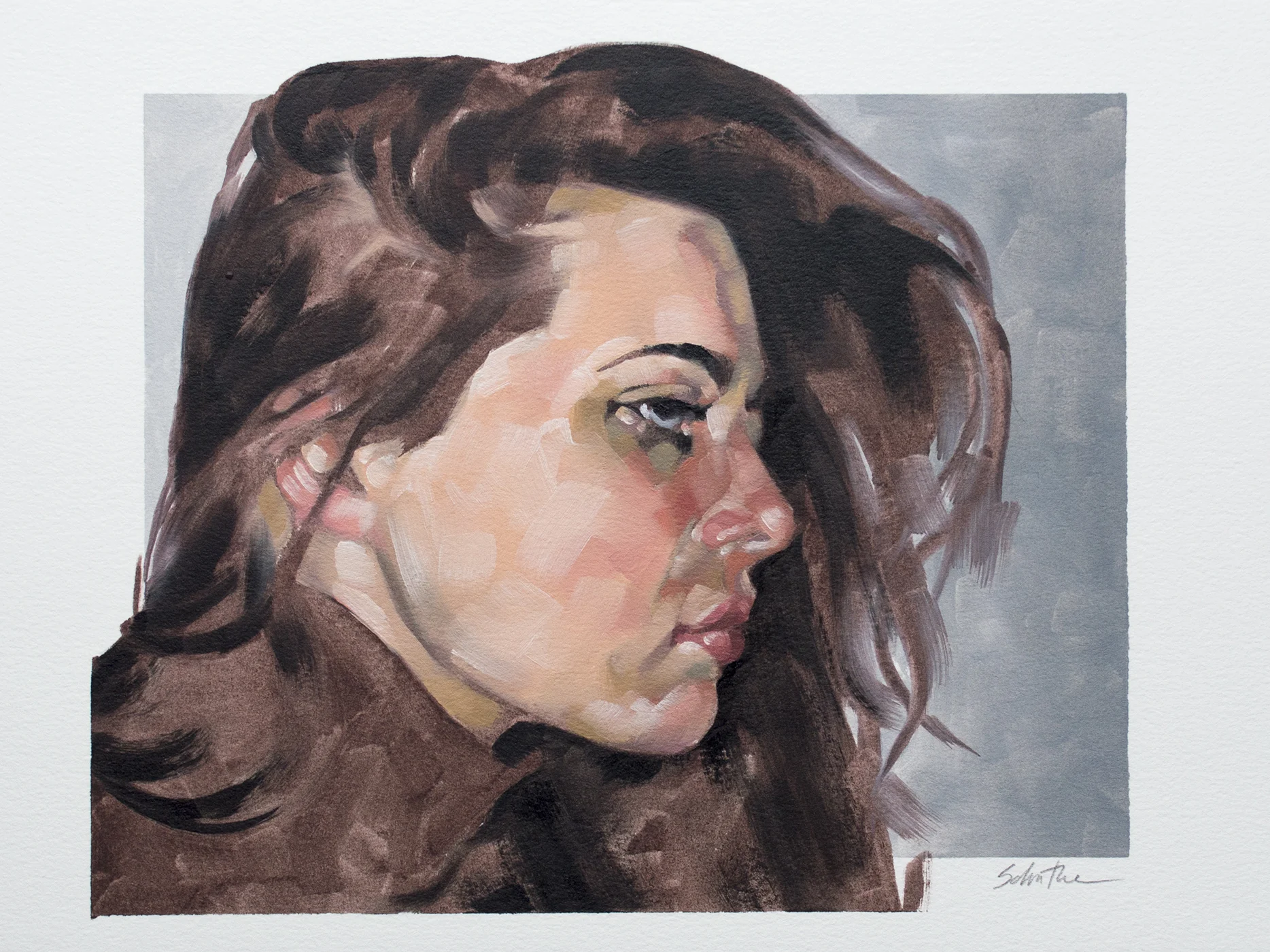 "When Autumn Comes", Oils on Paper, 8" x 10".