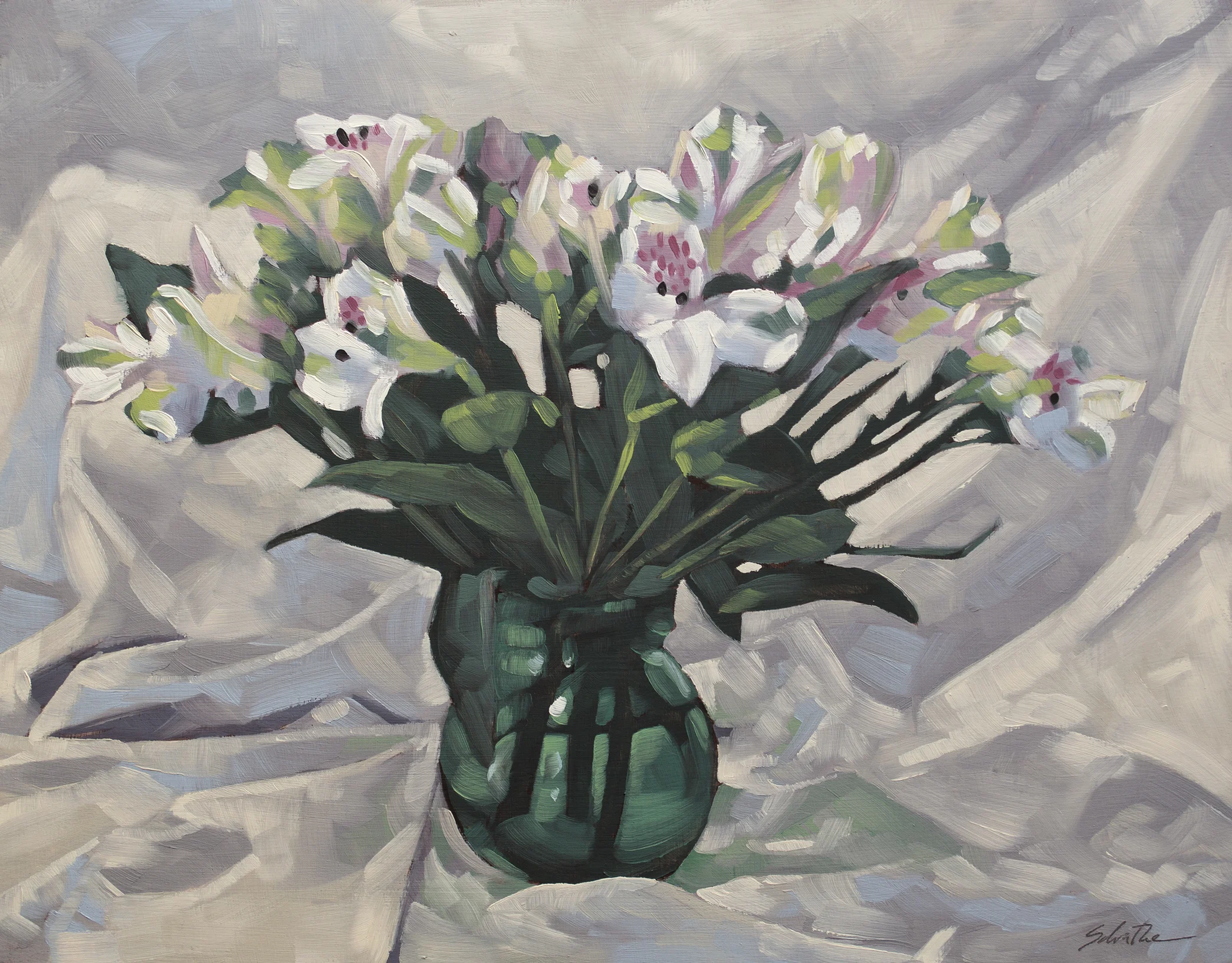 "Alstroemerias", Oils on Hardboard, 11" x 14"