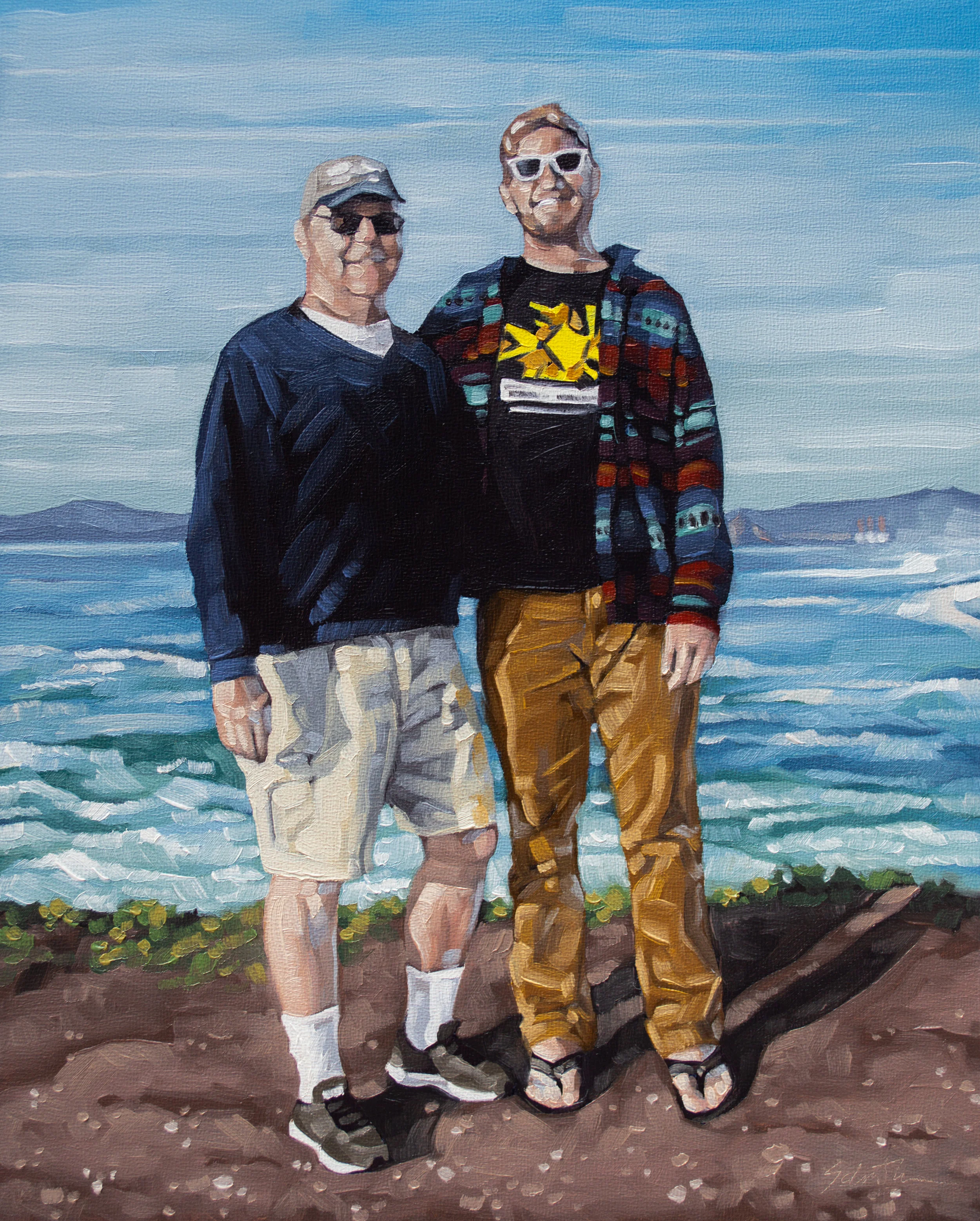 "Rich and Jon", Oils on Panel, 8" x 10". SOLD