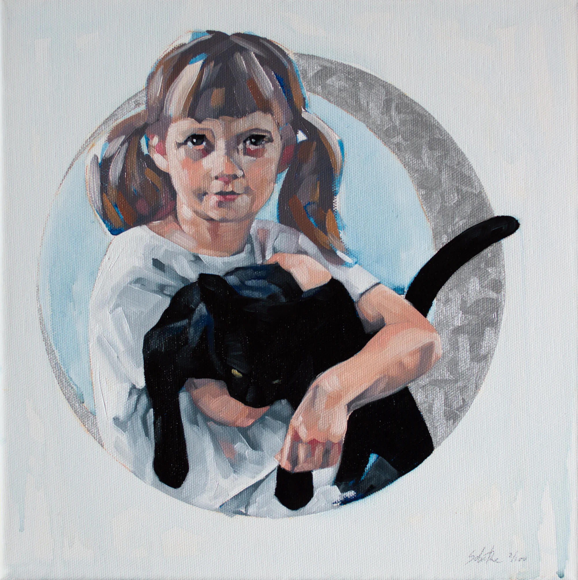 "Head 2/100", Oils on Canvas, 12" x 12".