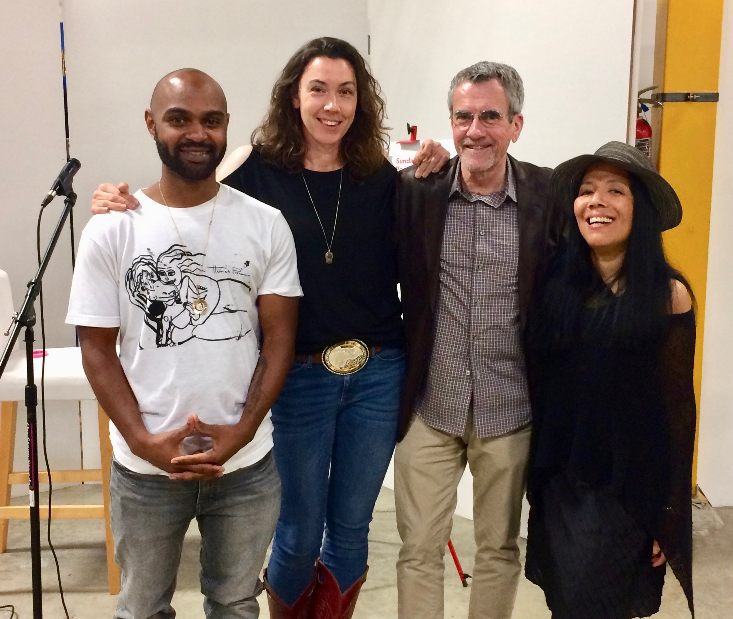 Reading with Rohan DaCosta, Sarah Kobrinsky, and Terry Lucas in Emeryville, 2018.