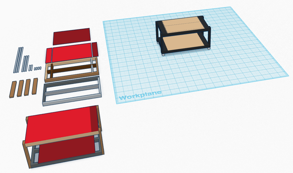 My MPCNC table's first design.