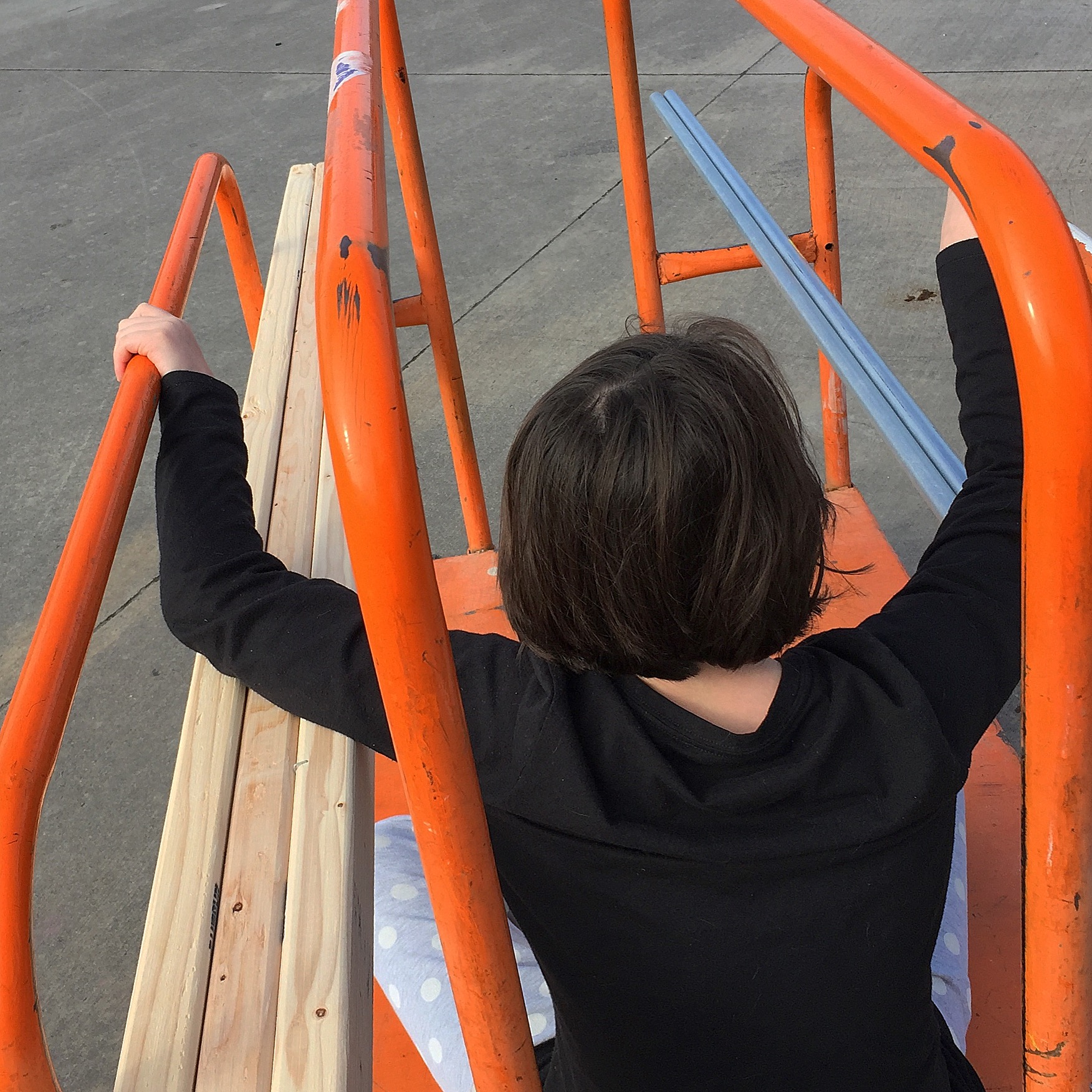 My daughter, Charlie, helping with the Home Depot run for the MPCNC and the table.