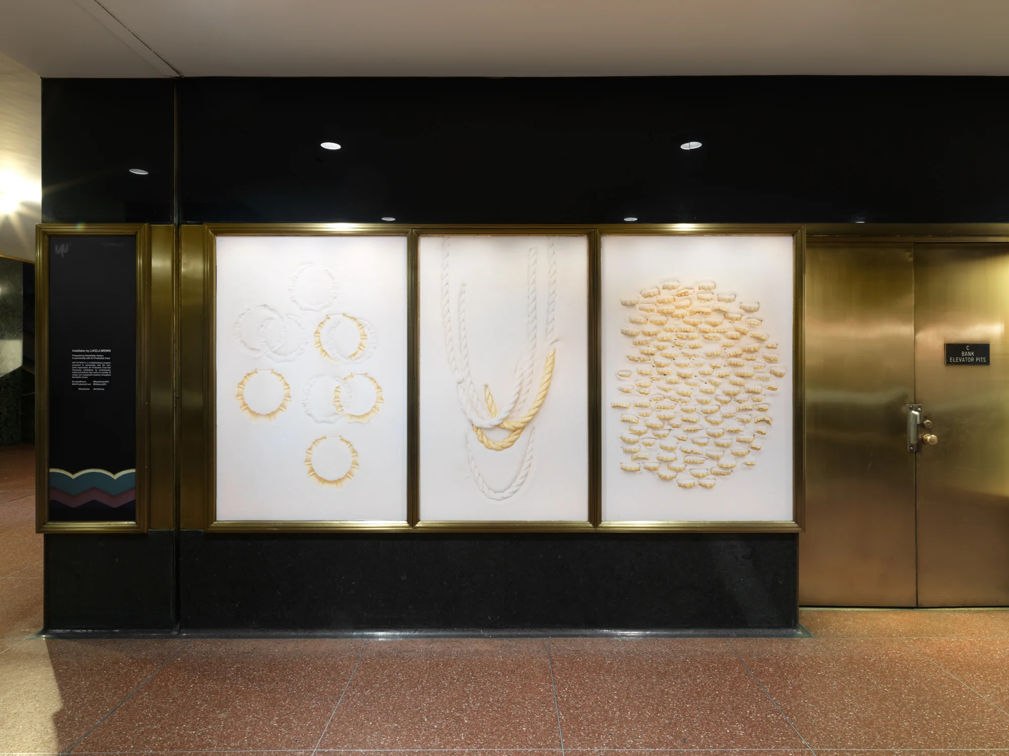 Lightbox display in concourse under 45 Rockefeller Plaza. Photo by Dan Bradica, courtesy of Art Production Fund.