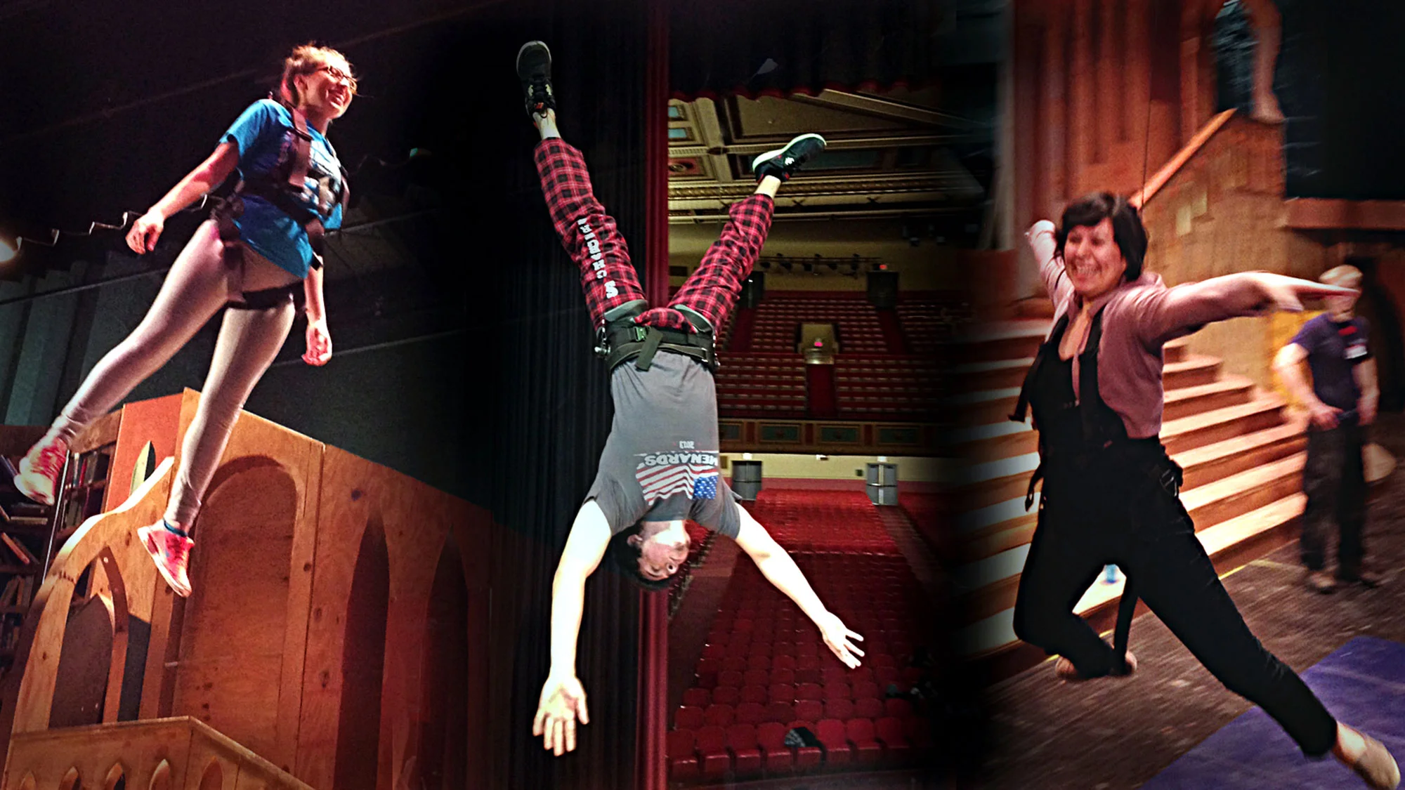  Actors begin testing fly equipment. 