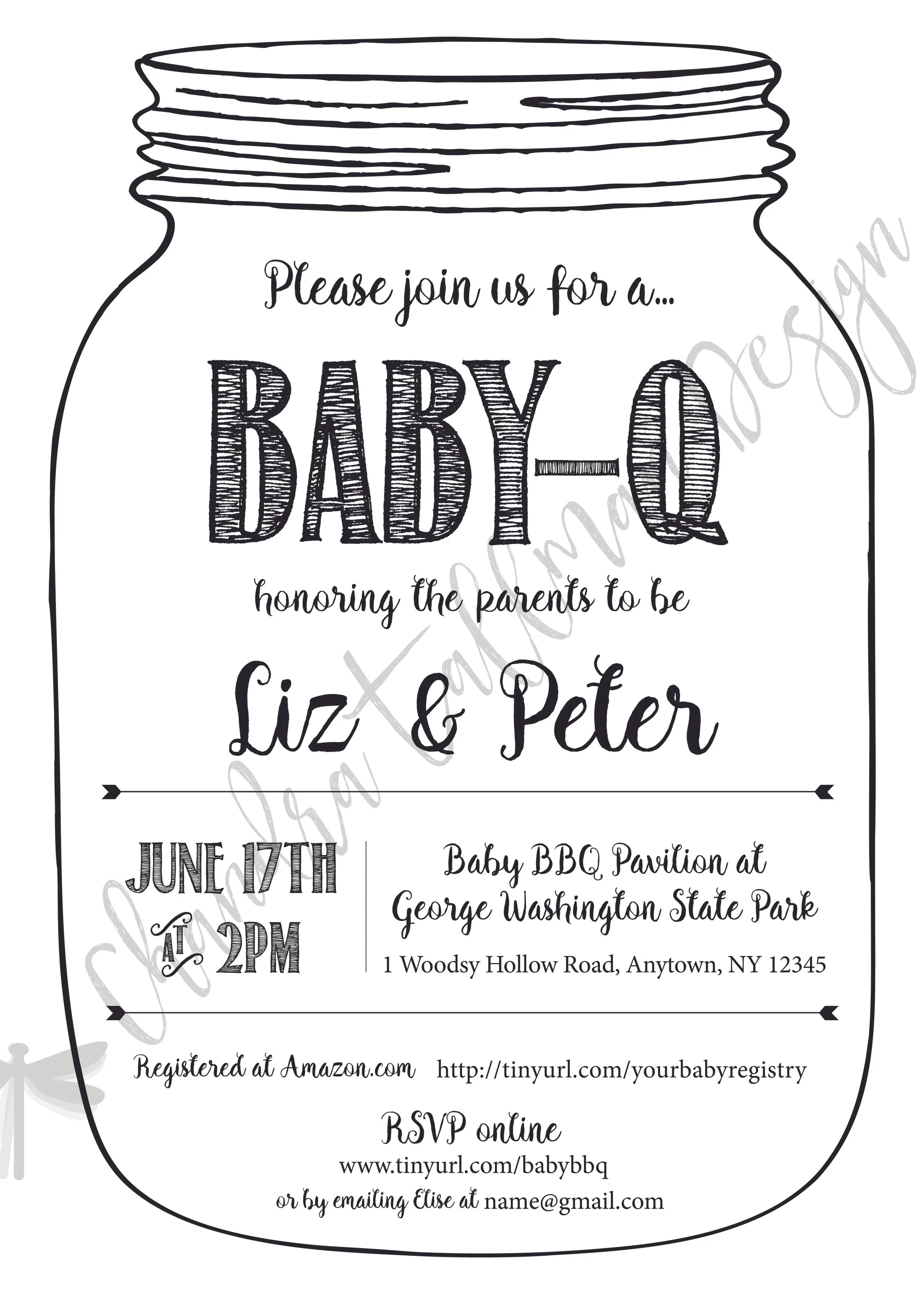 Baby-Q Shower Invite-Front