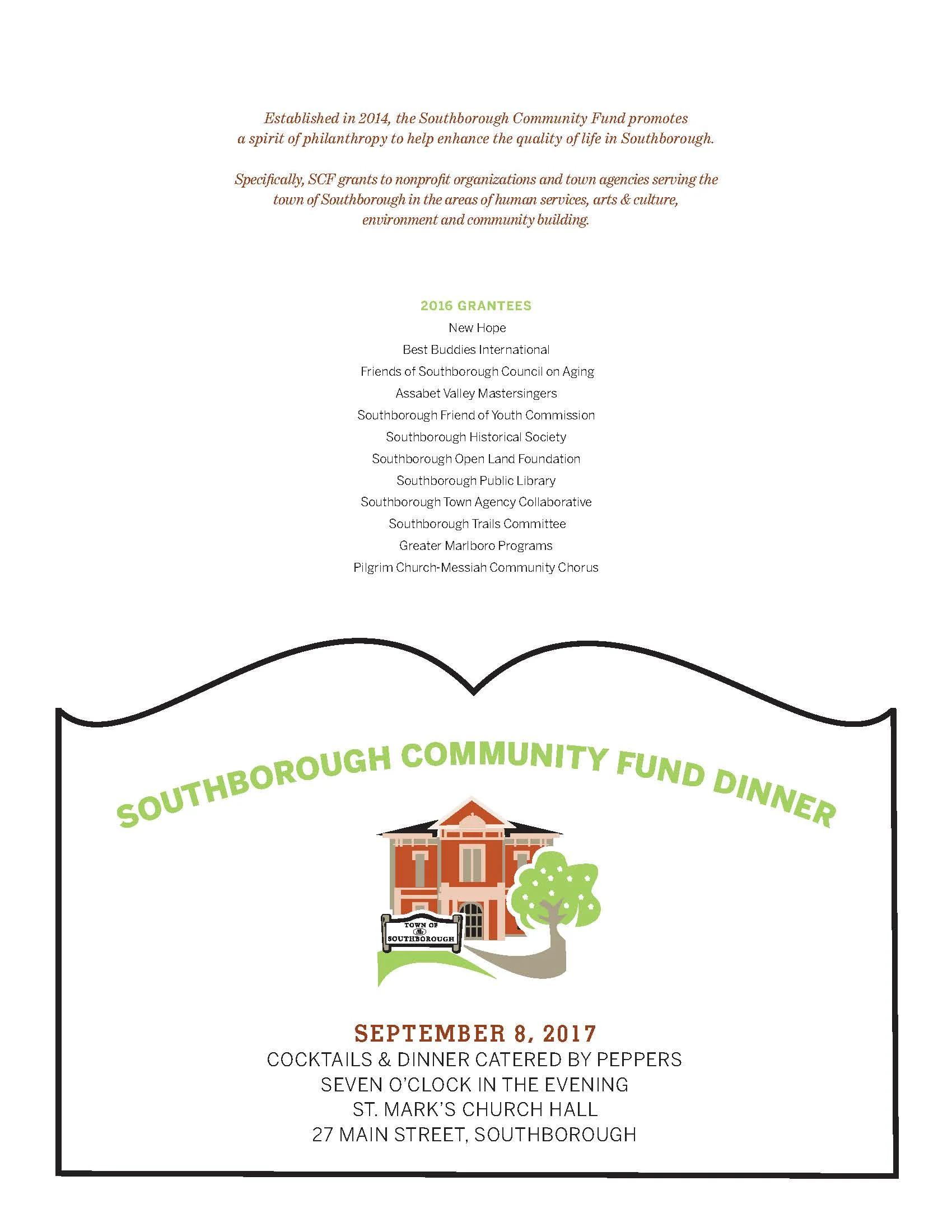 SCF Dinner Invitation-Interior