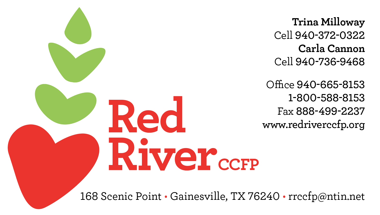 Red River Business Card Front Side