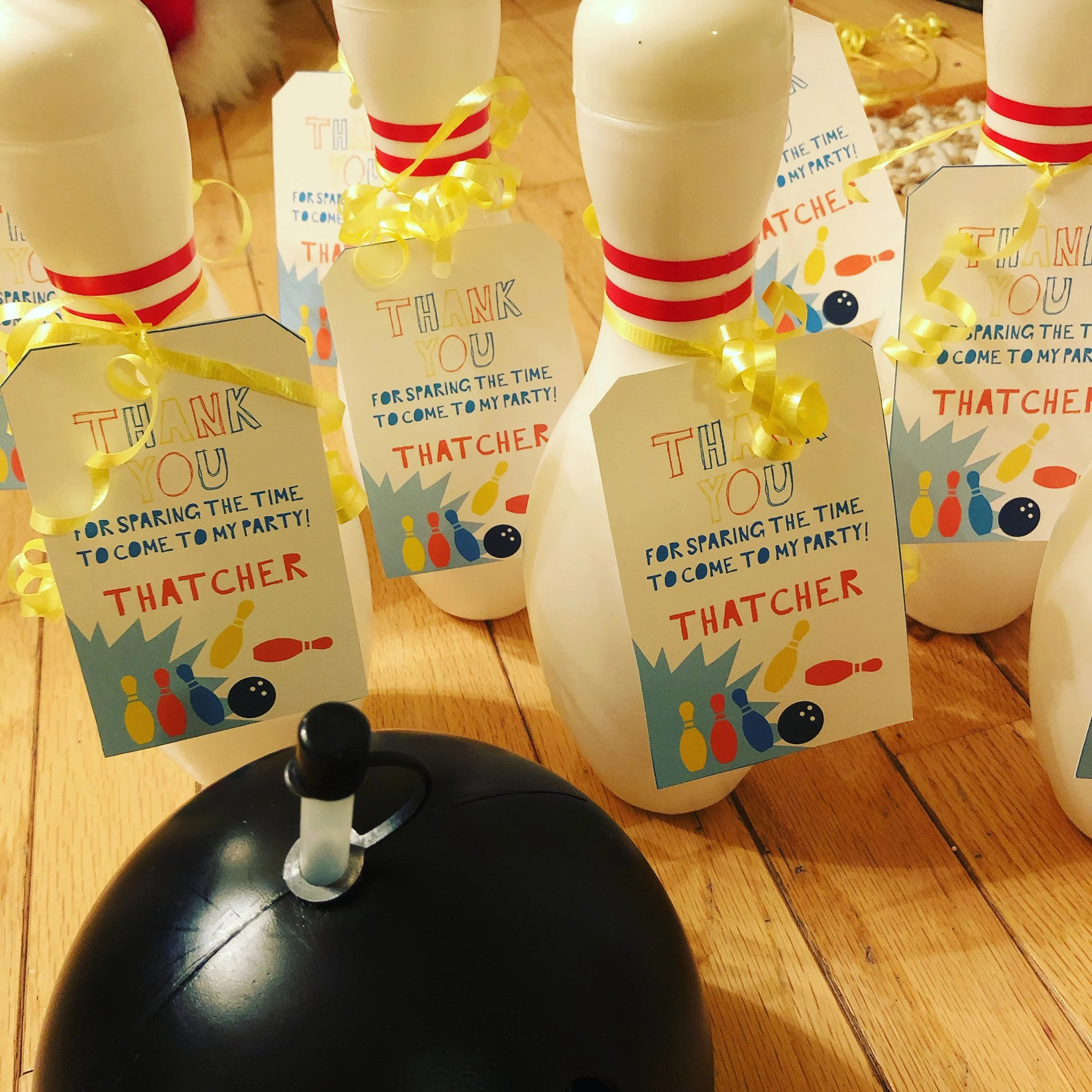 Bowling Party Favor Tags