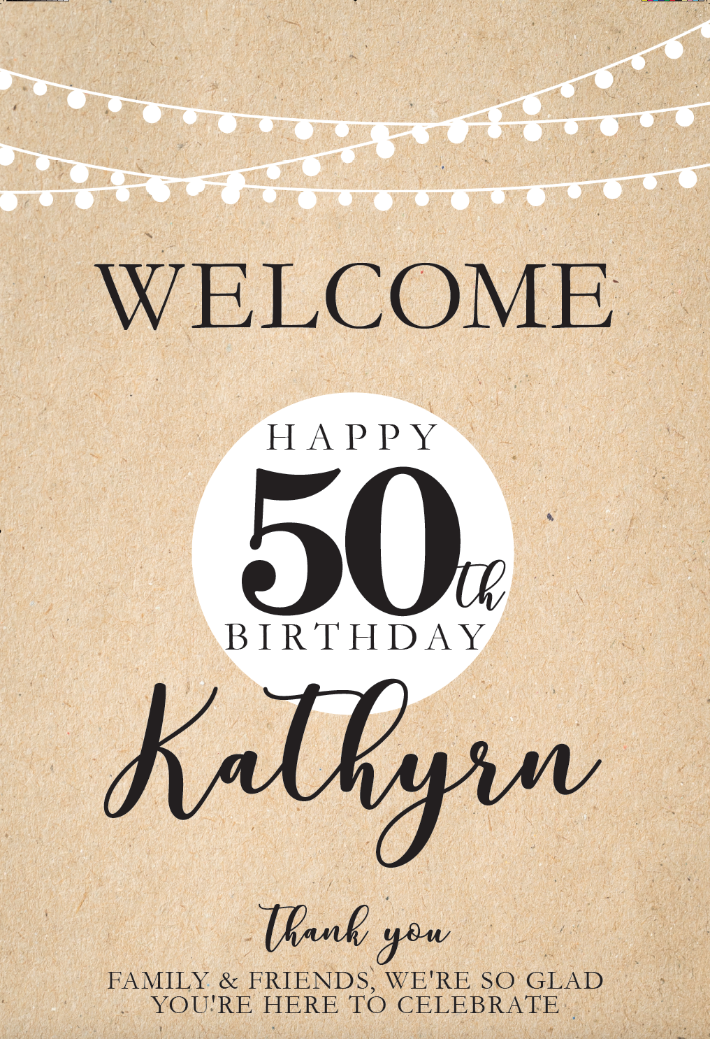 50th Birthday Sign