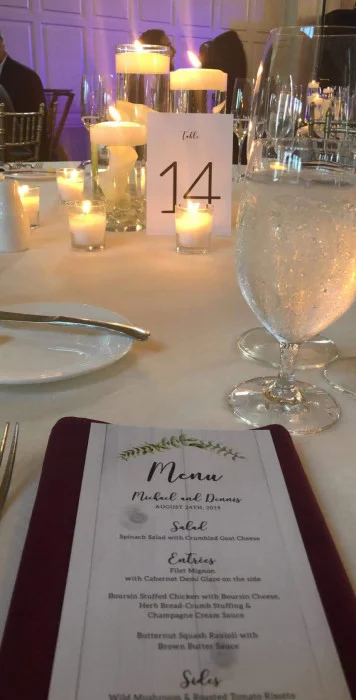 Table Numbers &amp; Menus