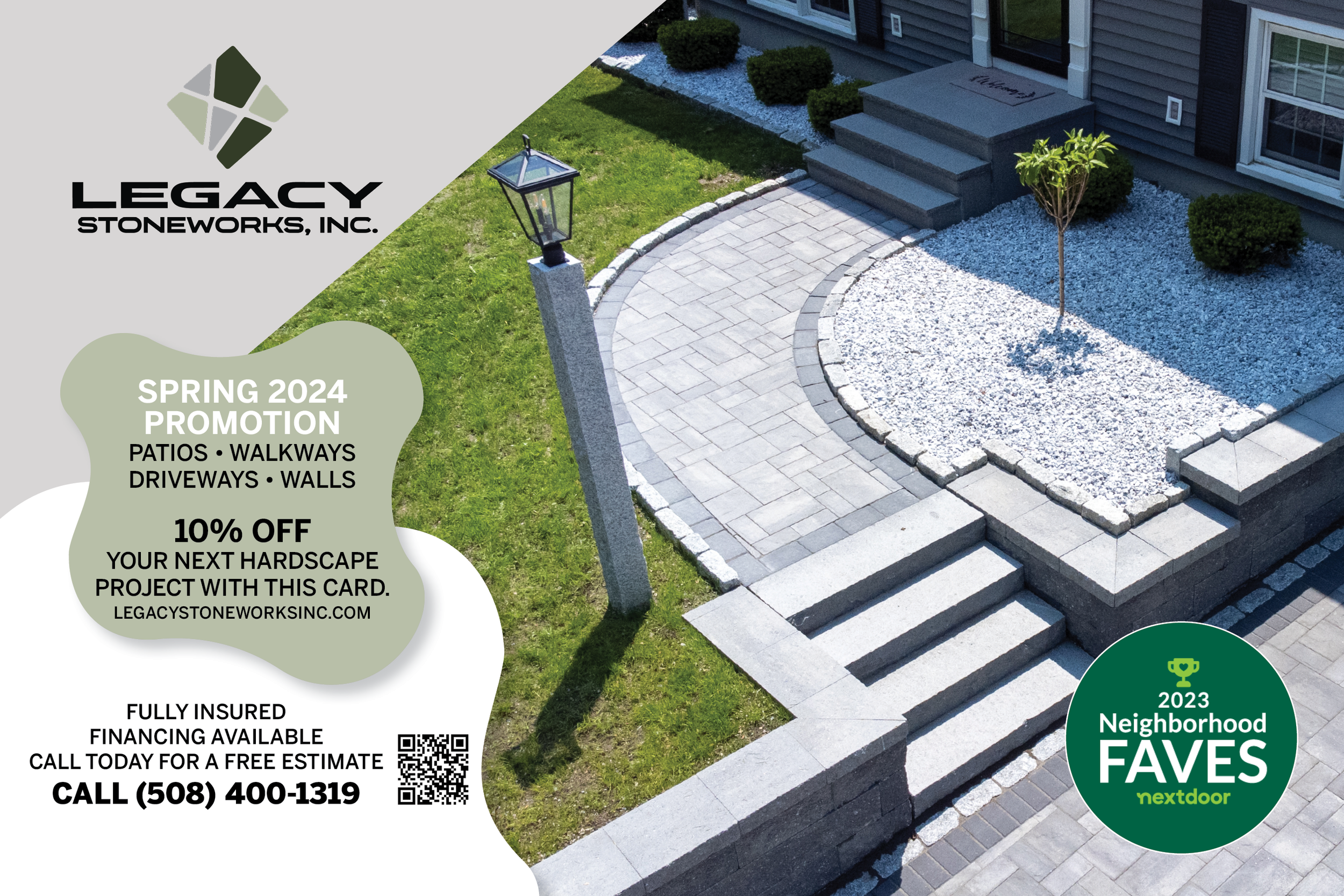6x9 Postcard Design for Legacy Stoneworks | 2023