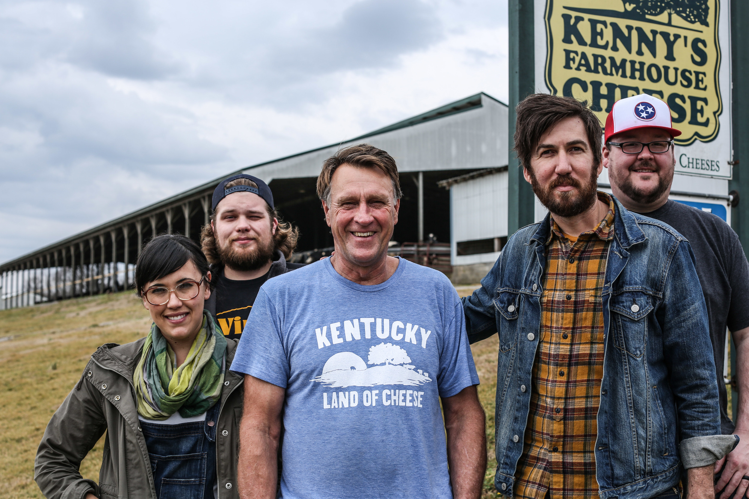 The Grilled Cheeserie Team with Kenny at Kenny's Farmhouse Cheese.