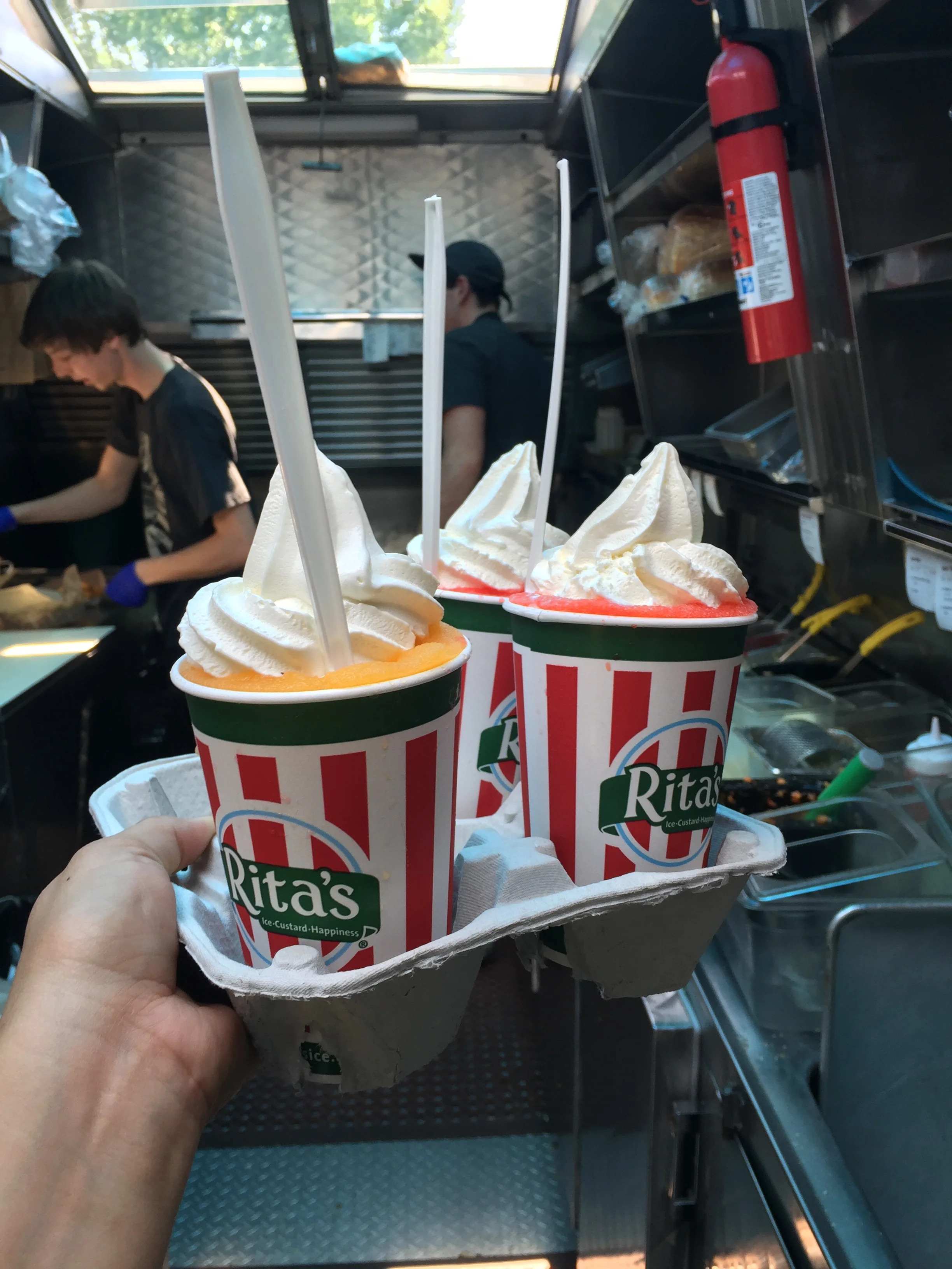 Rita's Italian Ice to the rescue on a hot day!