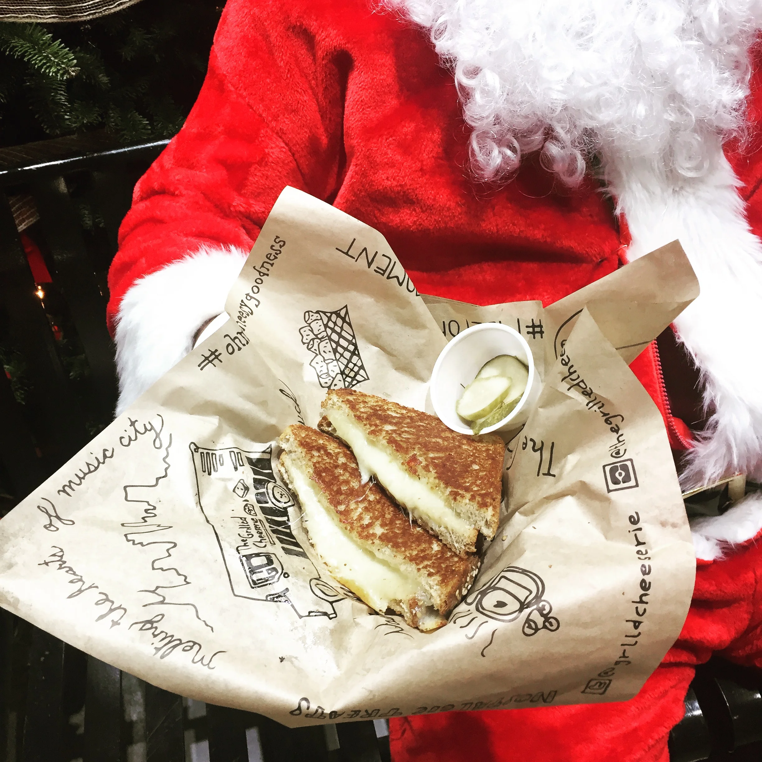 Santa at the December night market