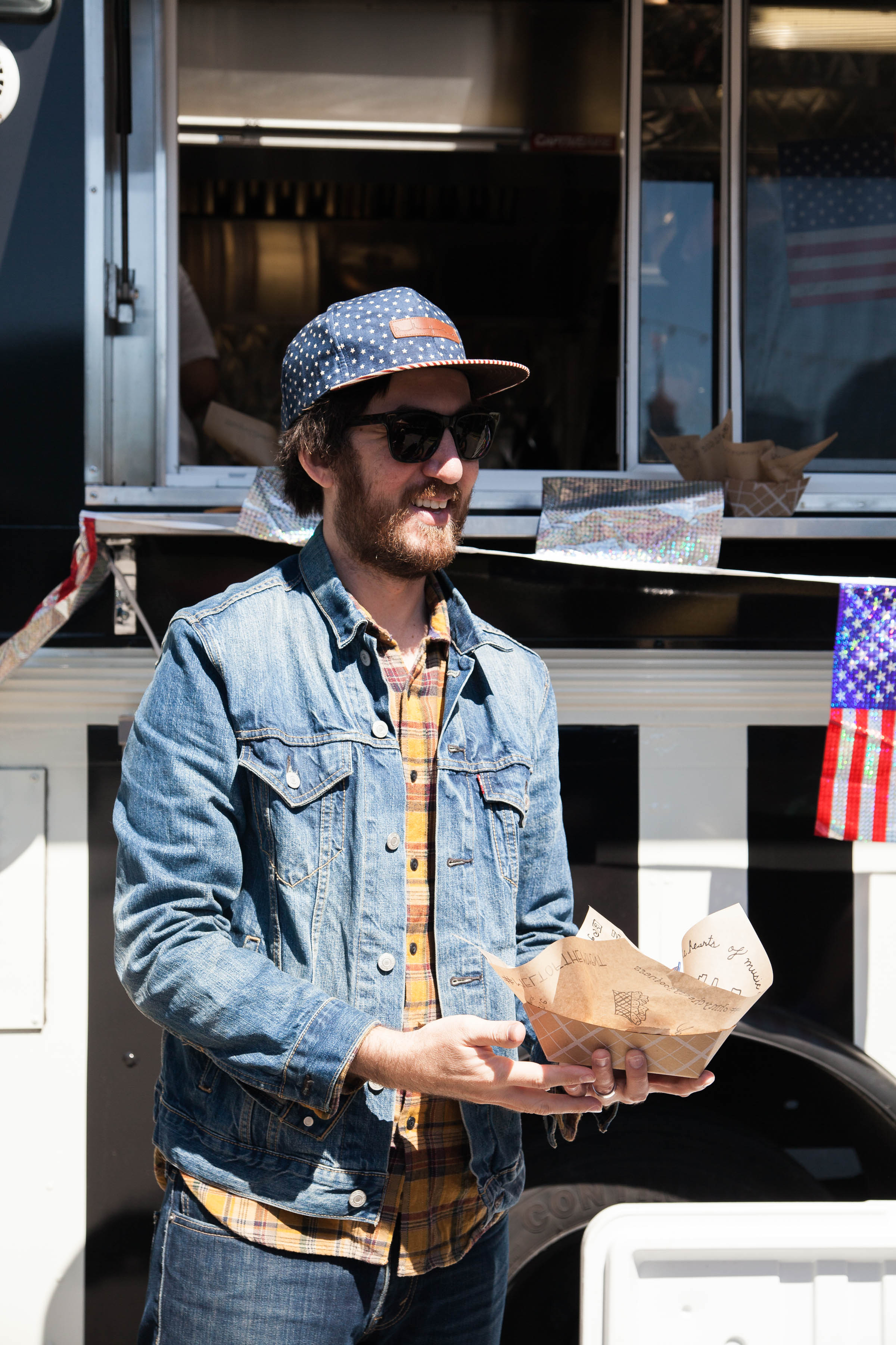Our Co-Owner Joseph handing out free grilled cheeses