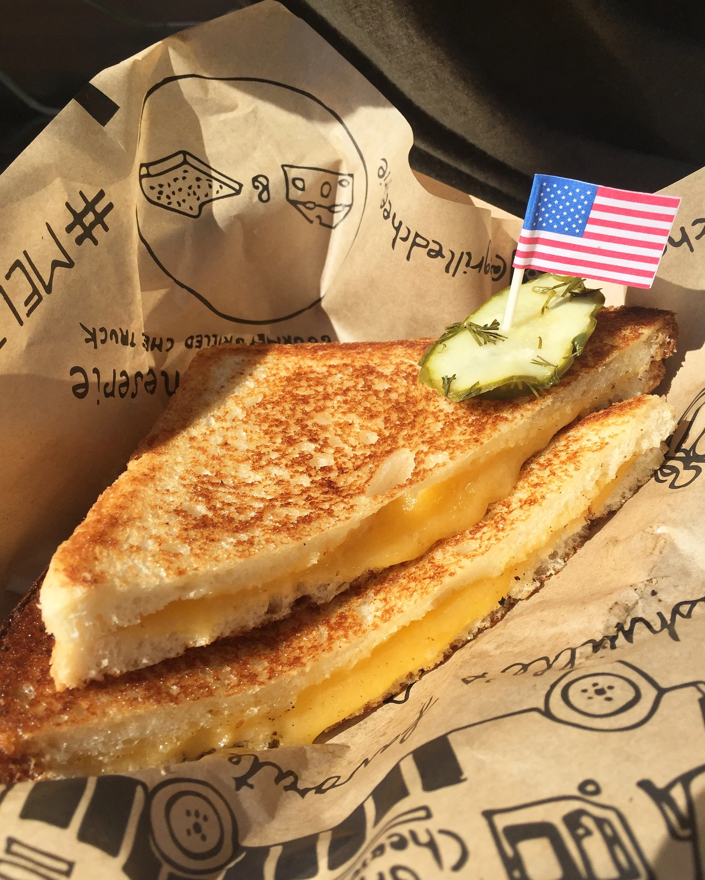 Real American Cheese on Sourdough, classic.