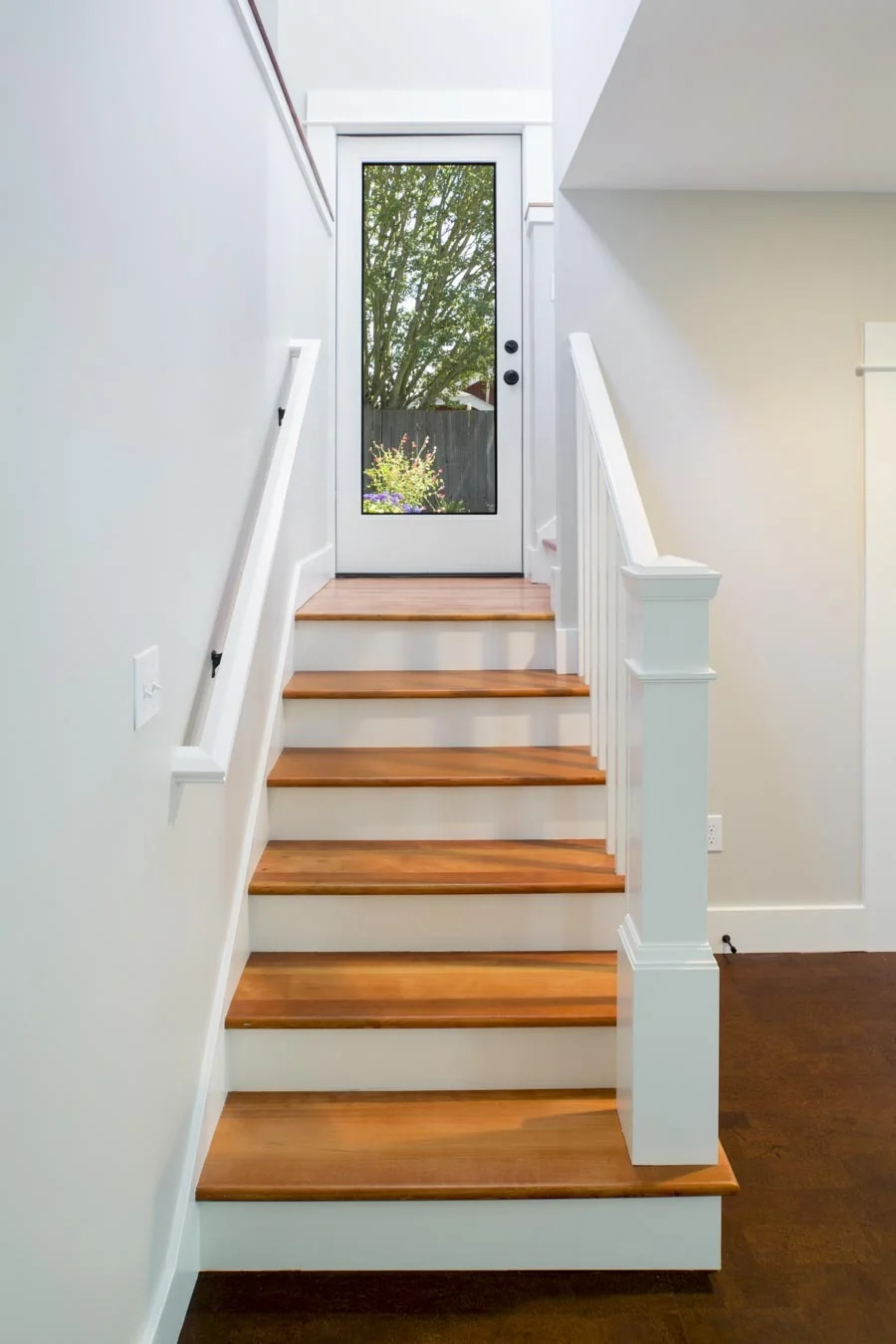 Basement stairs to backyard
