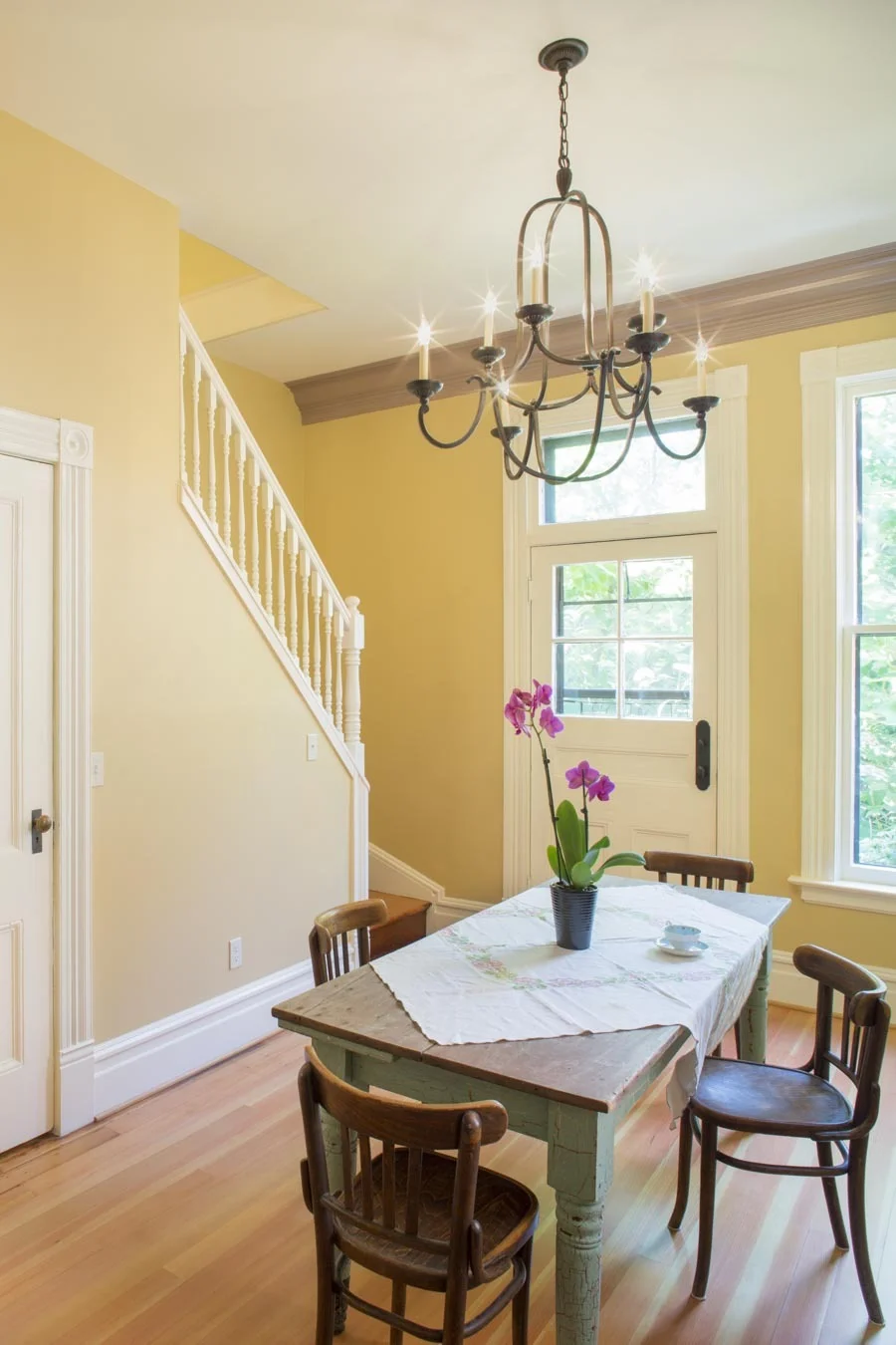 Kitchen dining room & back stairway