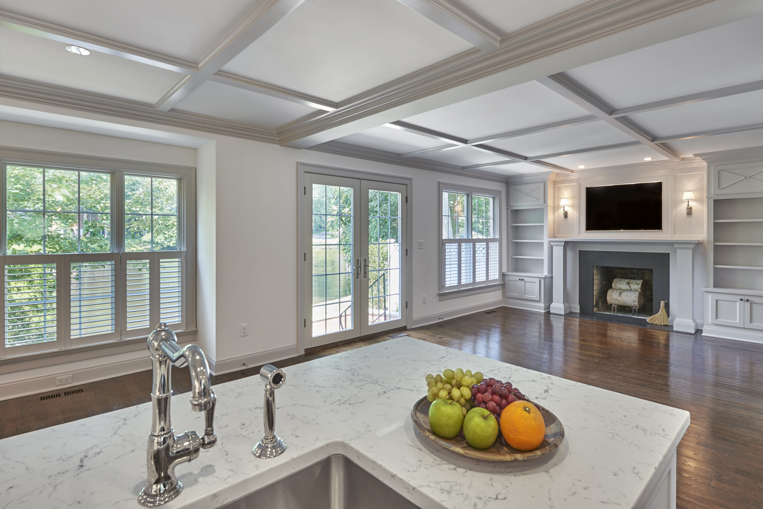 Open Concept Family Room, Greenwich, CT