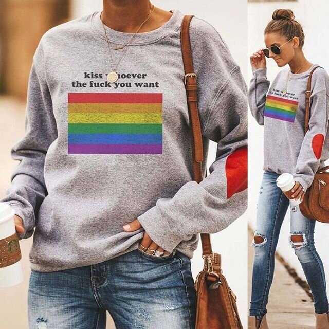 Over here buying sweatshirts in June because 🏳️&zwj;🌈 #loveislove
⠀⠀⠀⠀⠀⠀⠀⠀⠀
I have not said anything about pride month because I wanted to continue to emphasize the importance of the black lives matter movement but let me just say 🗣 Shout out to m