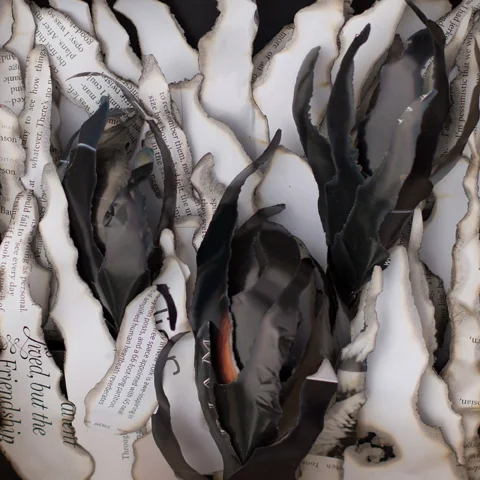Evening Crocus,&nbsp;original paper art by Marilyn McRae. &nbsp;