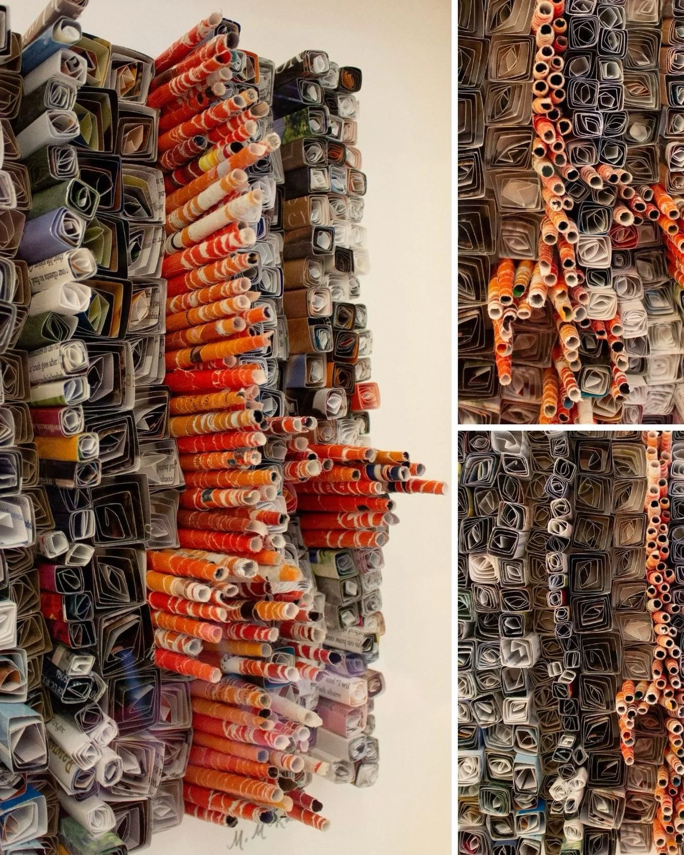 Gridlock, a study in depth and folds #paperart #availableart