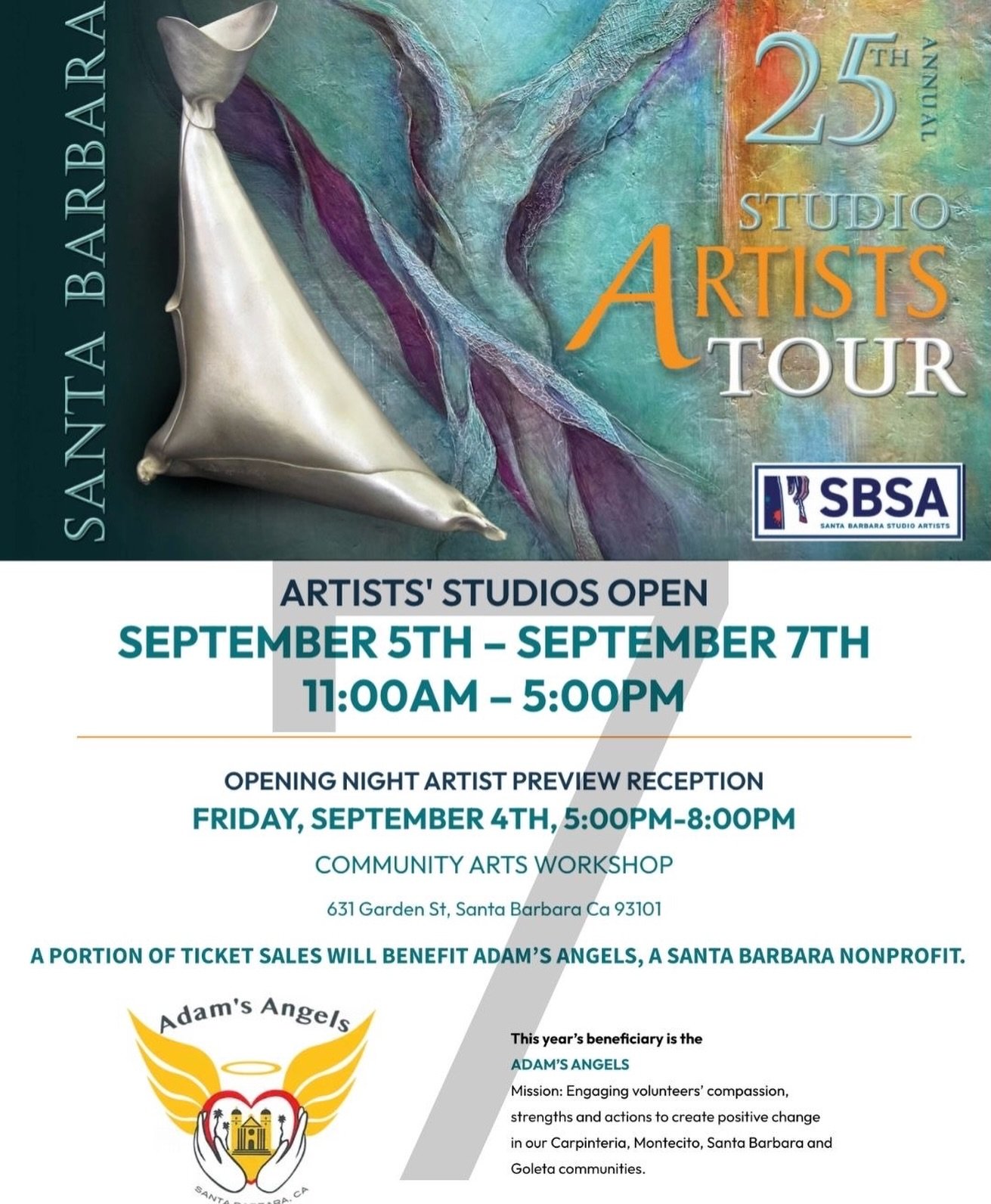 7 Days to SBSA Open Studios Tour 2026! Tickets still available, link in bio.