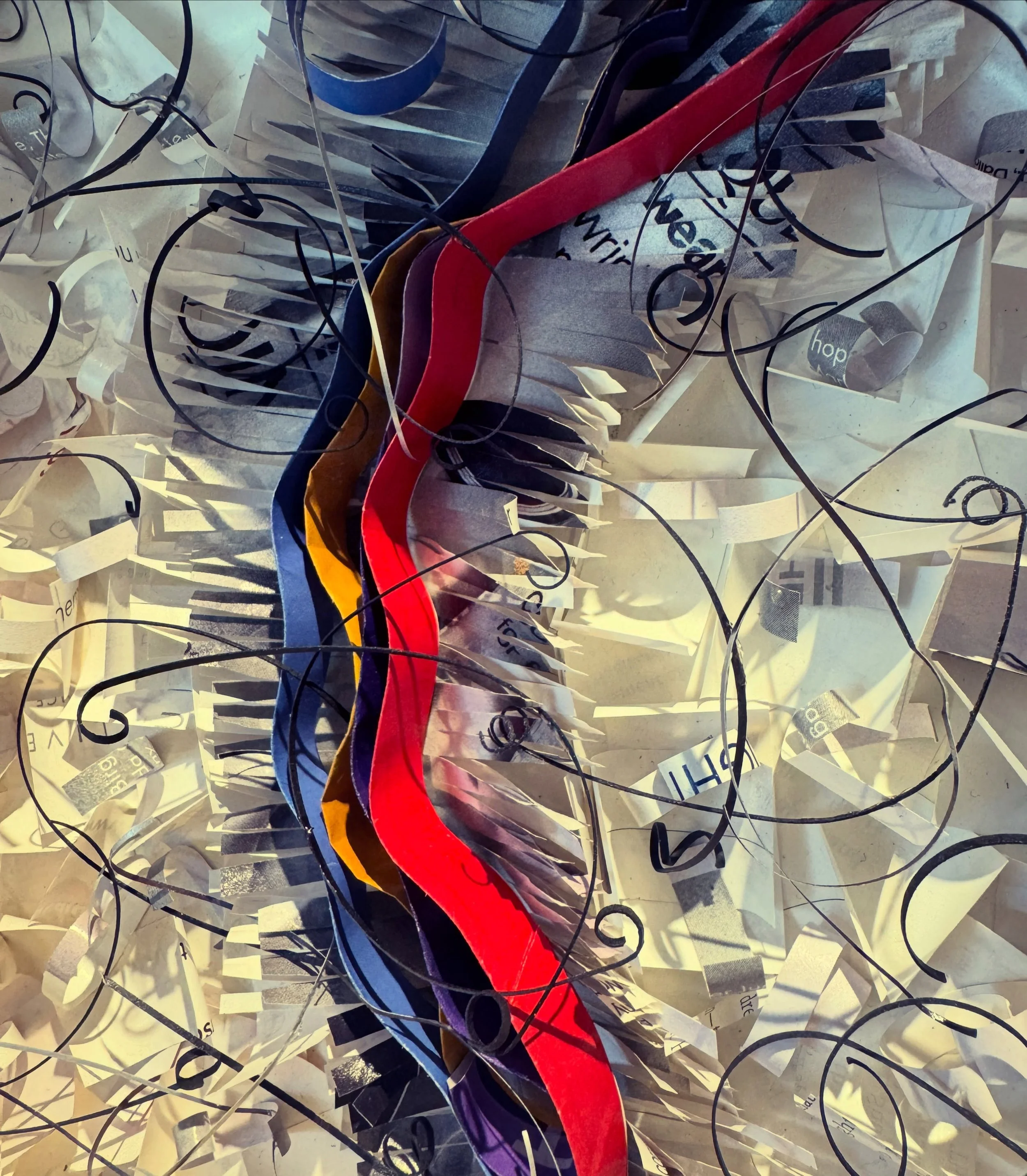 Floating Pathway, original #paperart