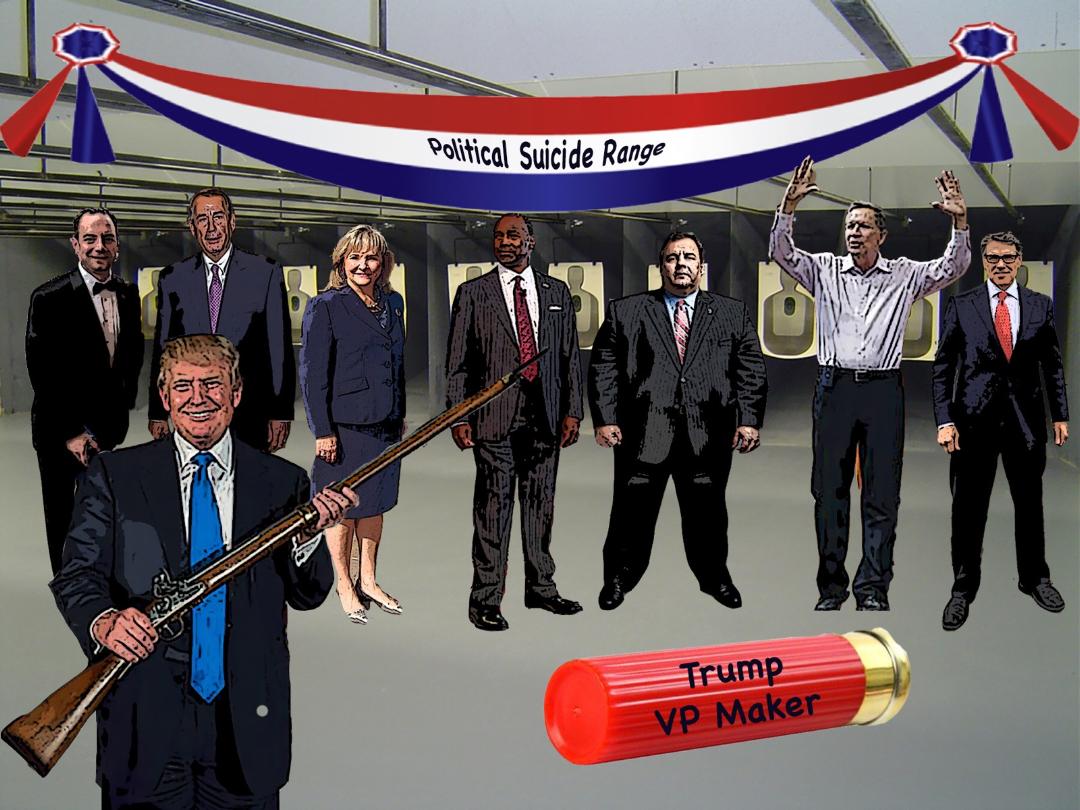 Terrified Republican Field Anxiously Paces Political Suicide Range as Donald Trump Prepares to Choose Running Mate