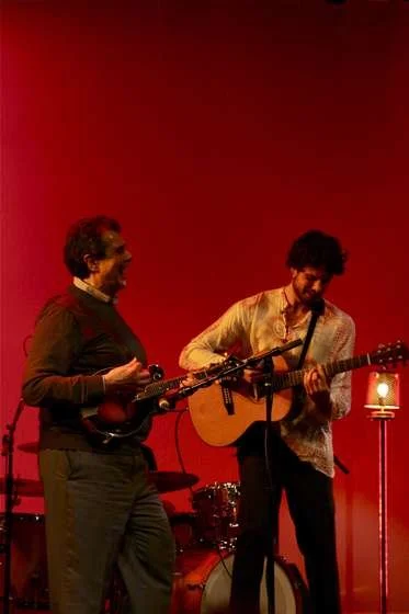 Doc Zig on mandolin and Benny Z on guitar in concert