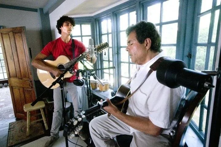Doc Zig and Ben recording at home