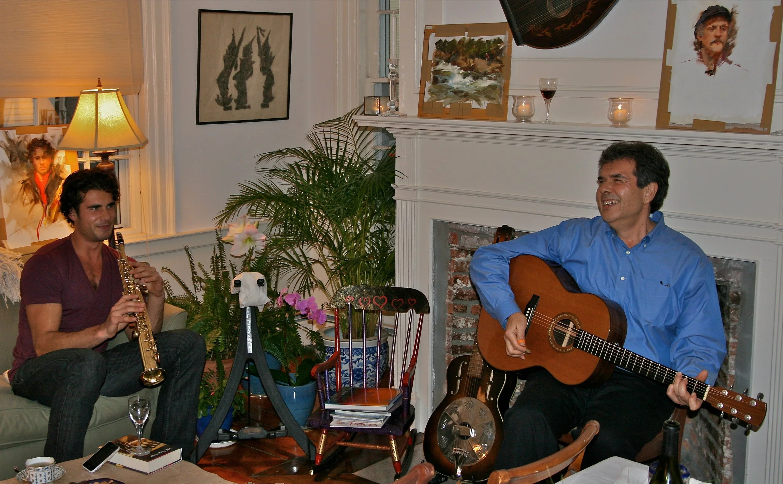 Thanksgiving music at the Zanfagna house