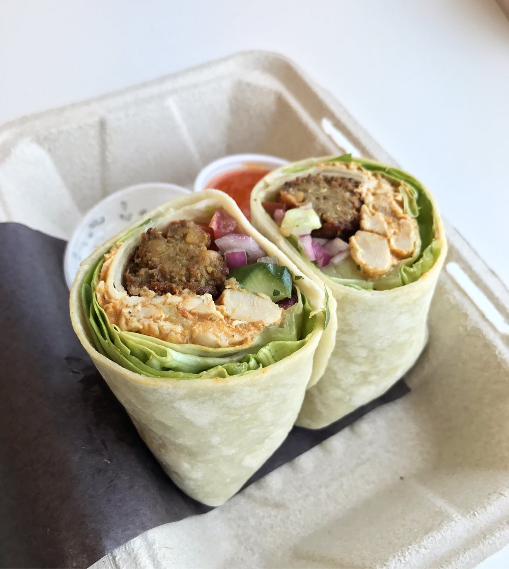 Or the Tikka Masala Chicken + Chickpea Falafel Wrap