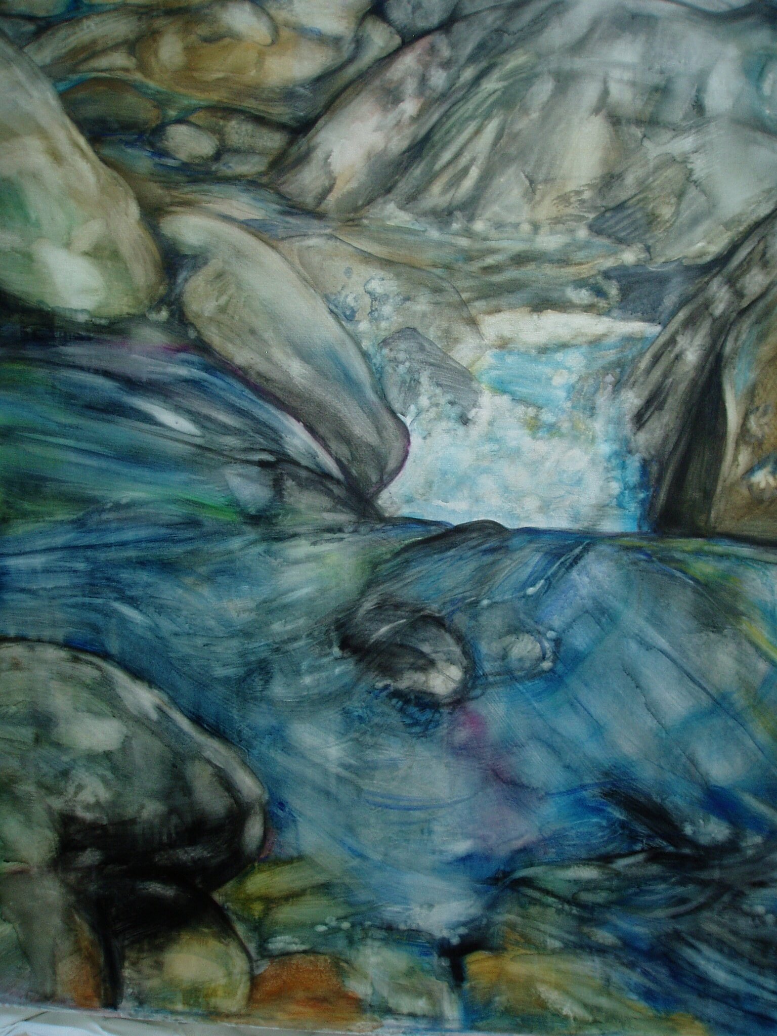 Lily Gaines_Oils_Water-and-Rocks1.JPG