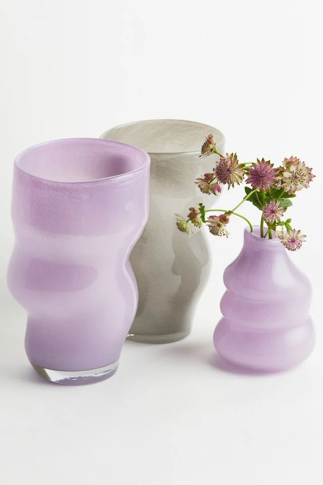 H&M asymmetric glass vase