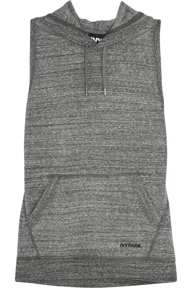Open-Back Stretch Jersey Hooded Top $45