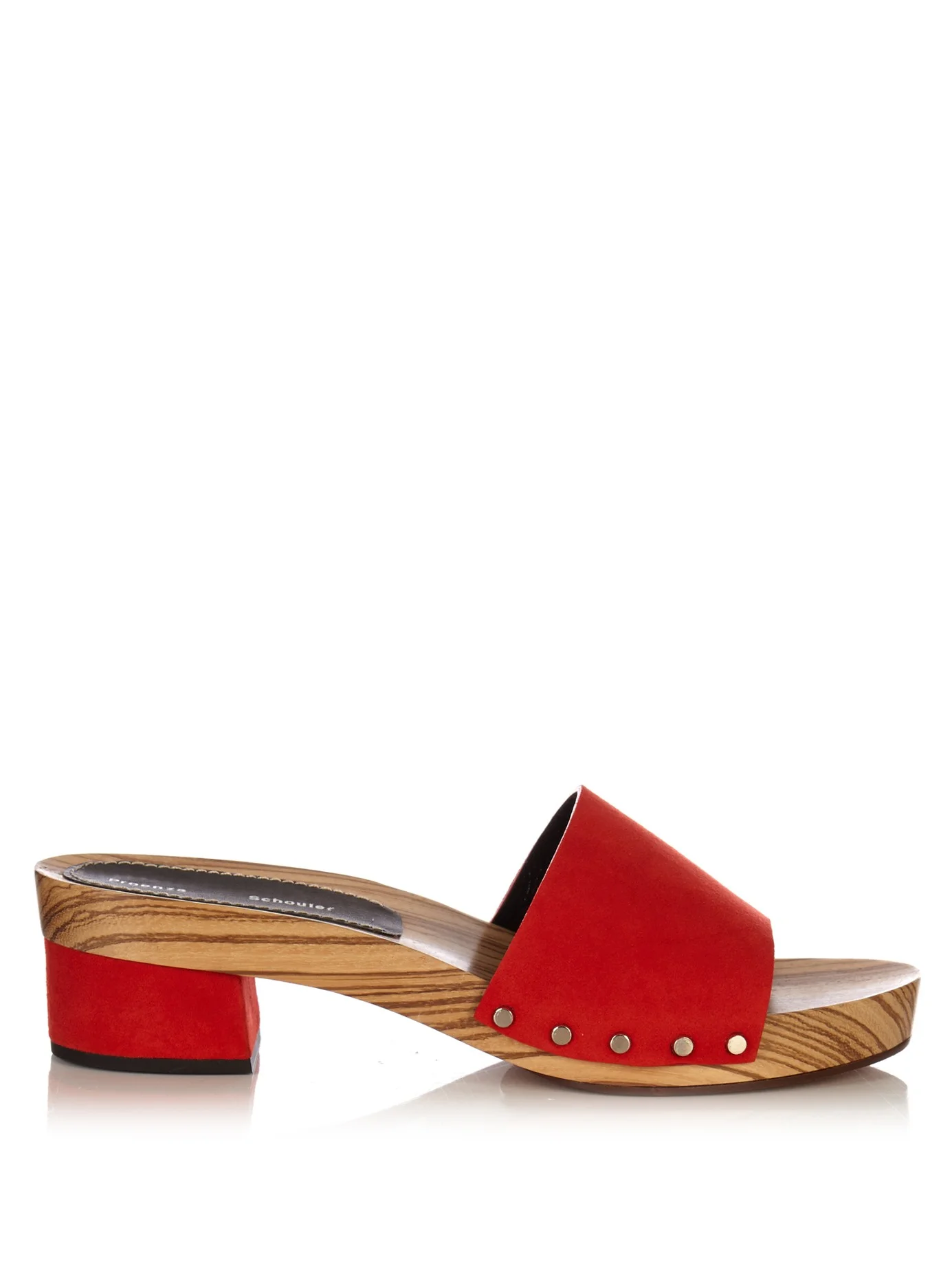 Proenza Schouler 'Suede Block-Heel Clog Slides'